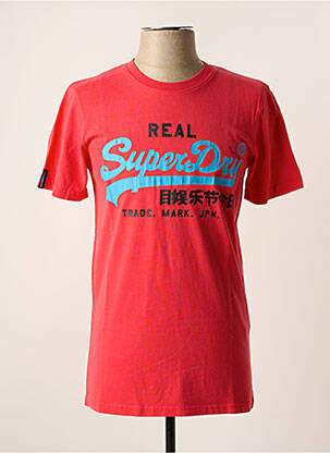 T-marškinys raudona SUPERDRY vyras