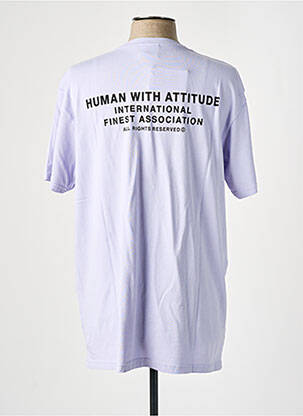 T-marškinys violetinis HUMAN WITH ATTITUDE vyras