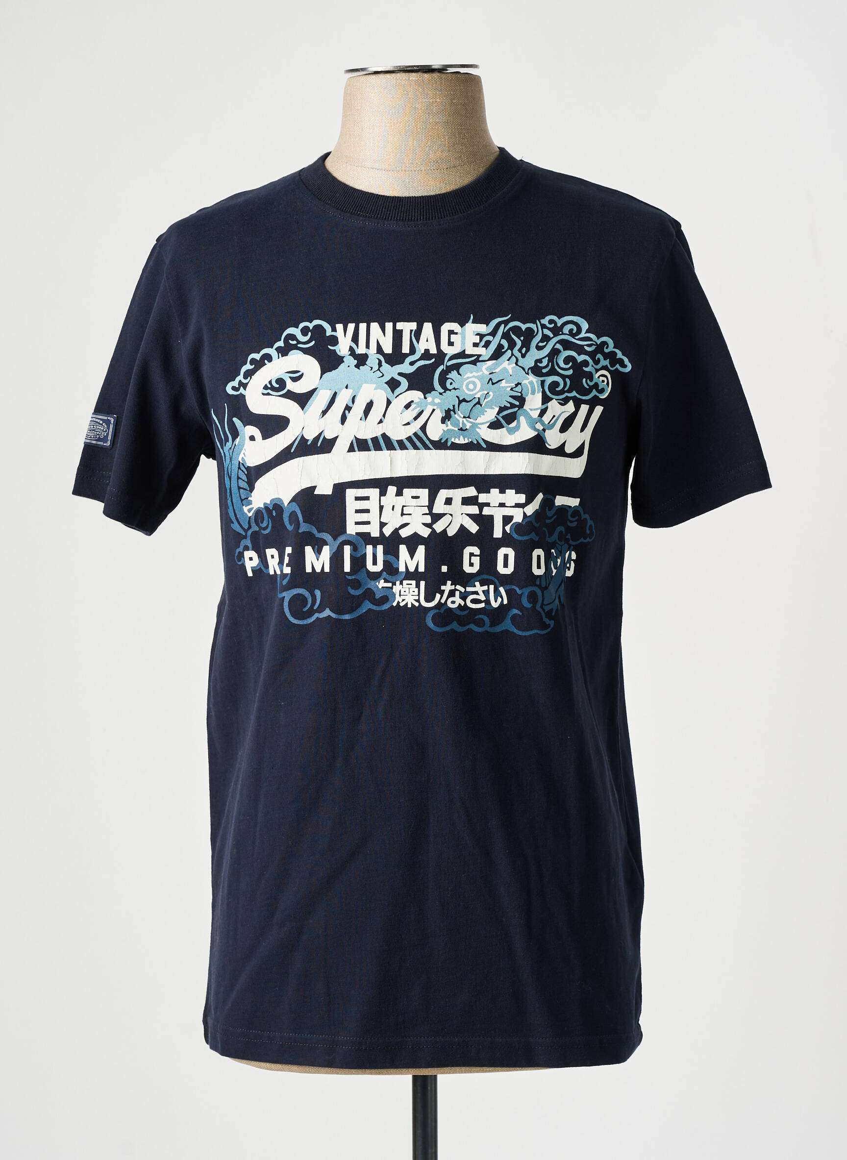 T-marškinys mėlyna SUPERDRY vyras