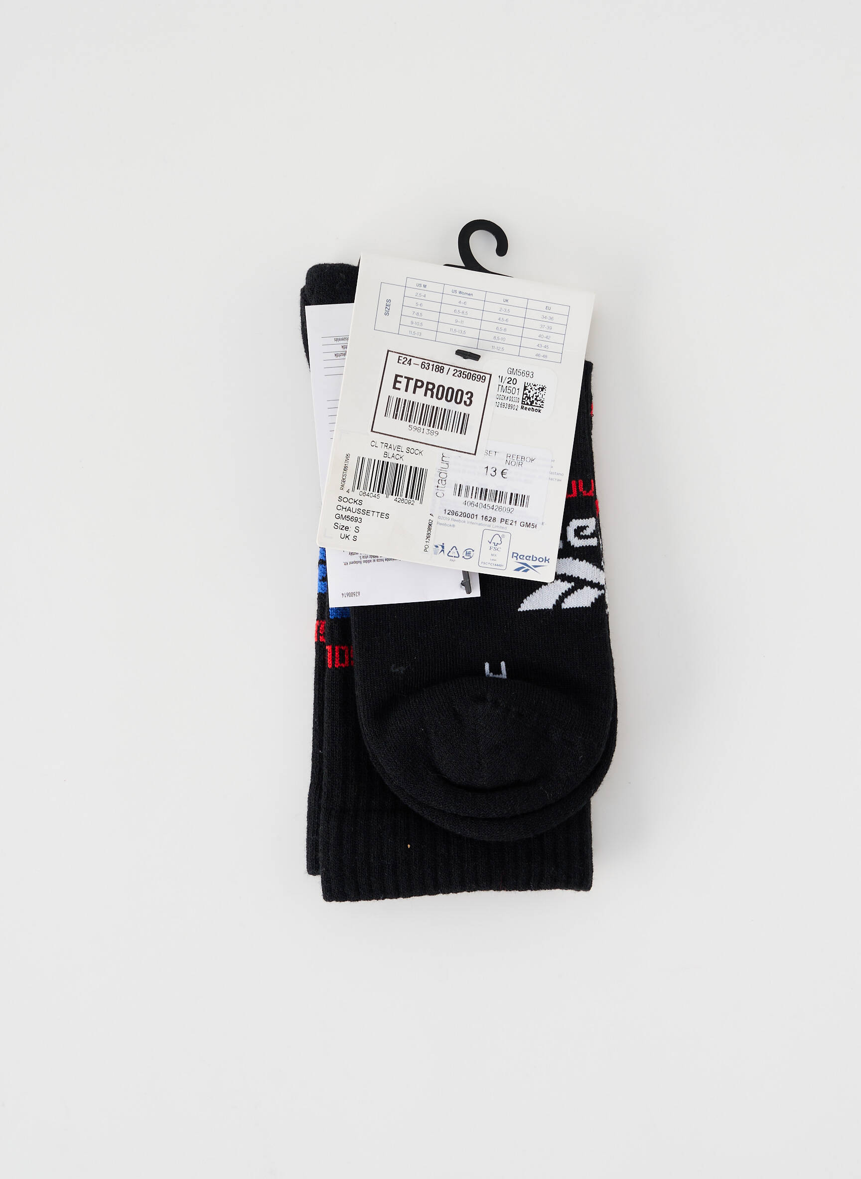 Kojinės juodas REEBOK vyras