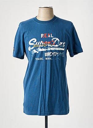 T-marškinys mėlyna SUPERDRY vyras