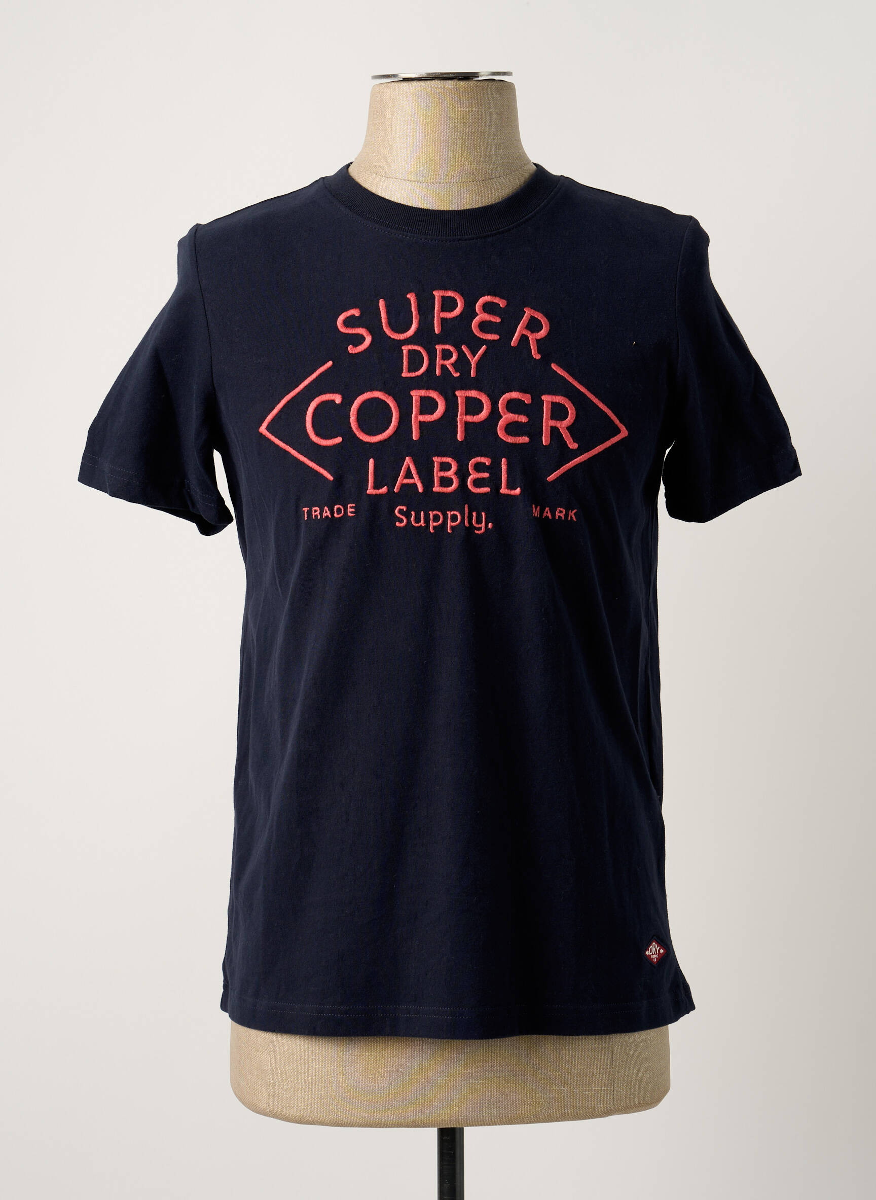 T-marškinys mėlyna SUPERDRY moteris