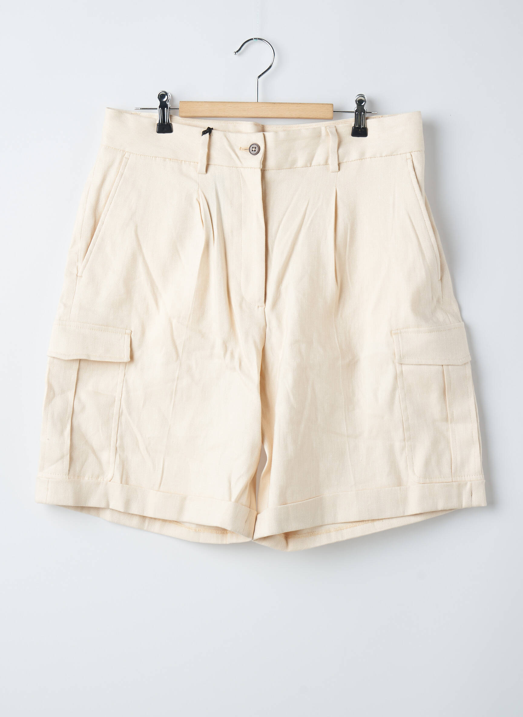 Bermudas bežinis DEUX. BY ELINE DE MUNCK moteris