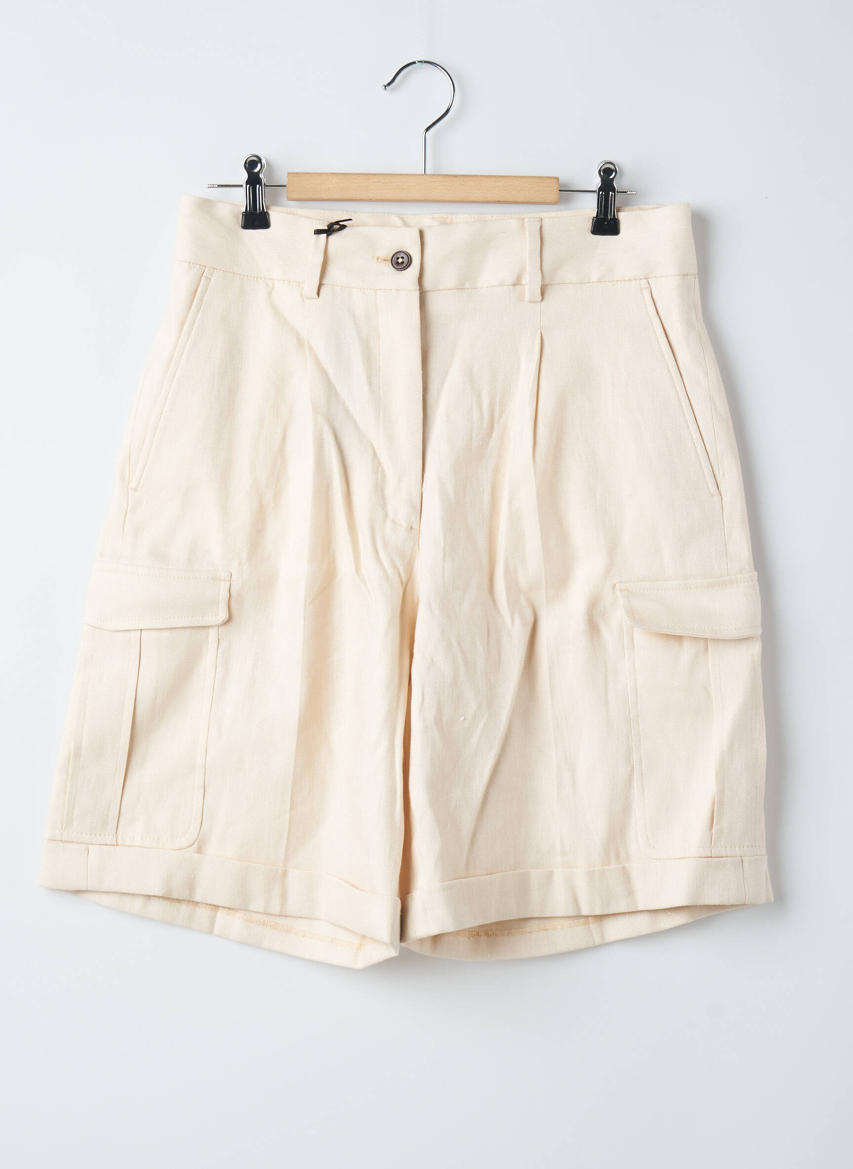 Bermudas bežinis DEUX. BY ELINE DE MUNCK moteris
