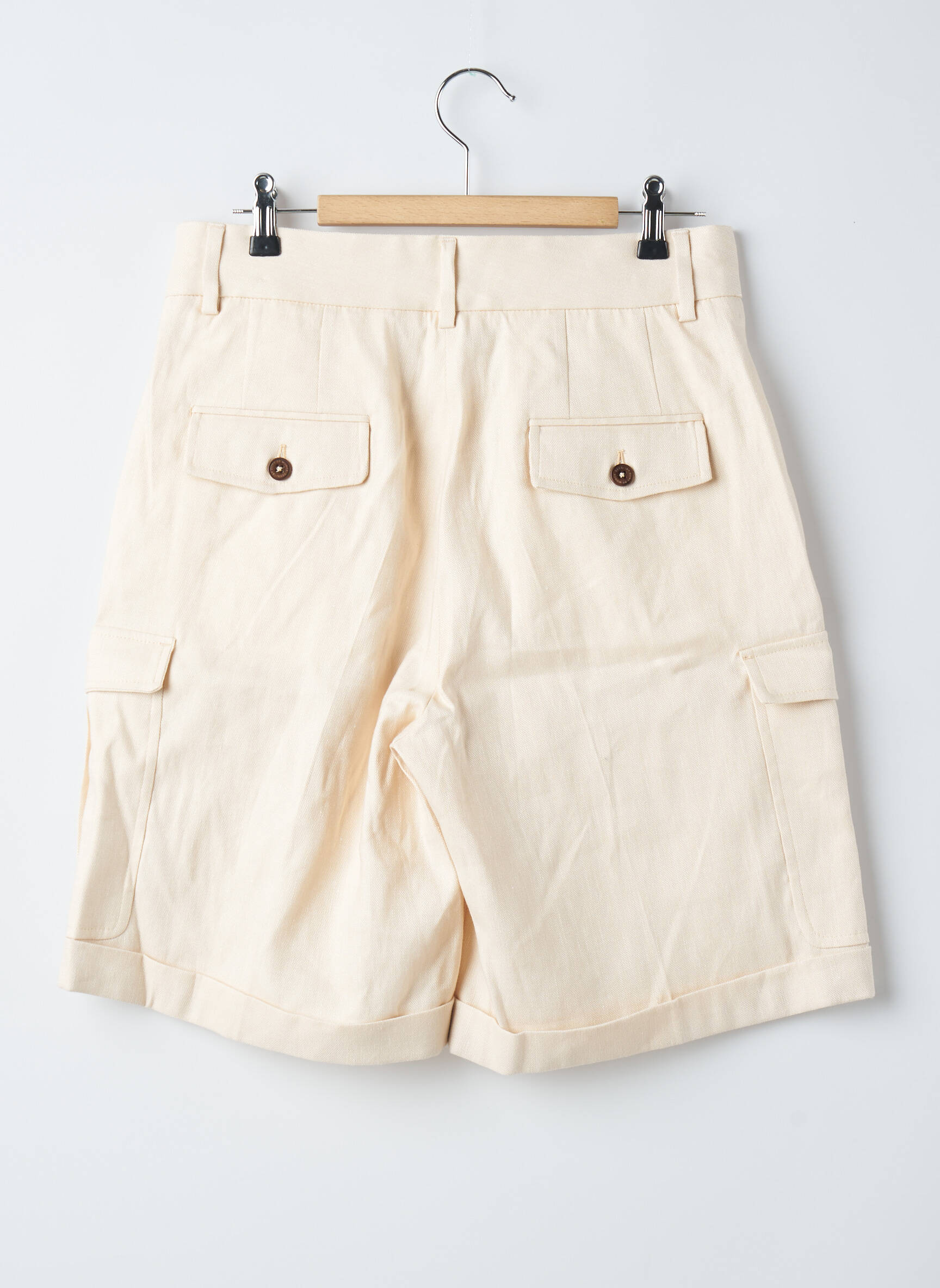 Bermudas bežinis DEUX. BY ELINE DE MUNCK moteris