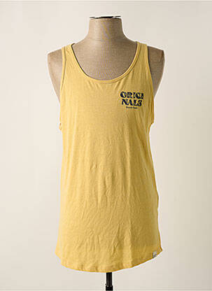 Marškiniai be rankovių geltona JACK & JONES vyras