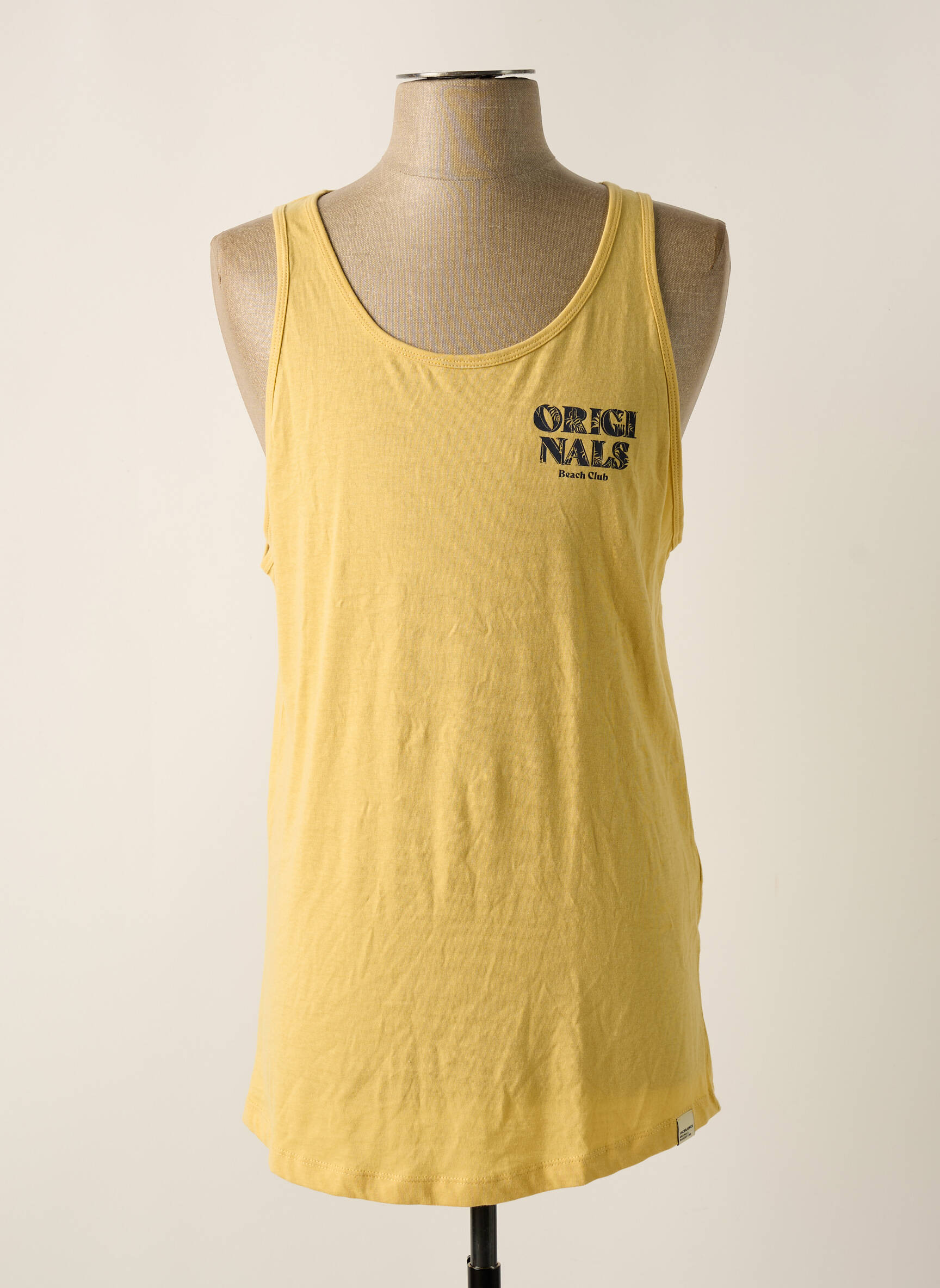 Marškiniai be rankovių geltona JACK & JONES vyras