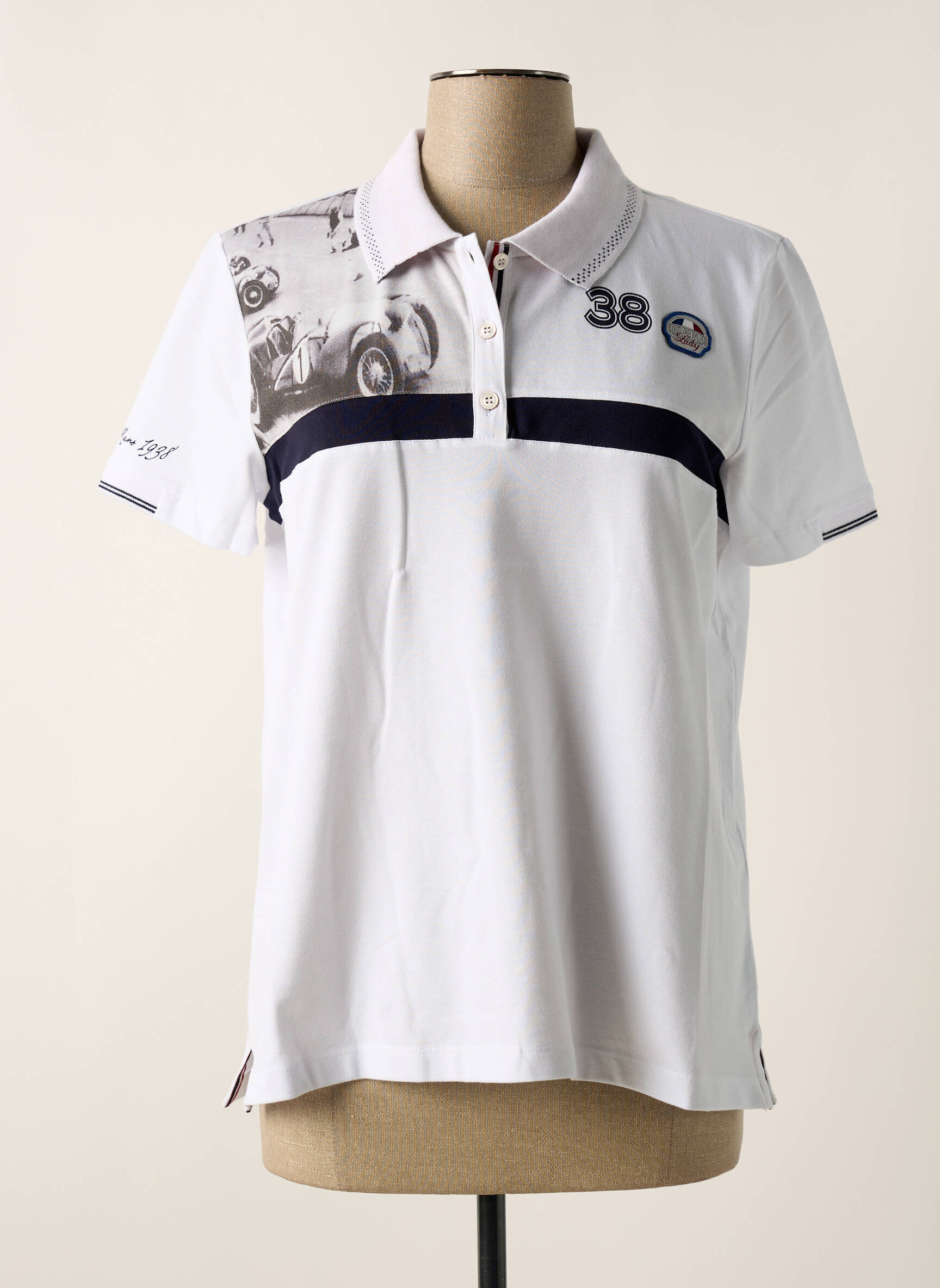 Polo baltas DELAHAYE moteris