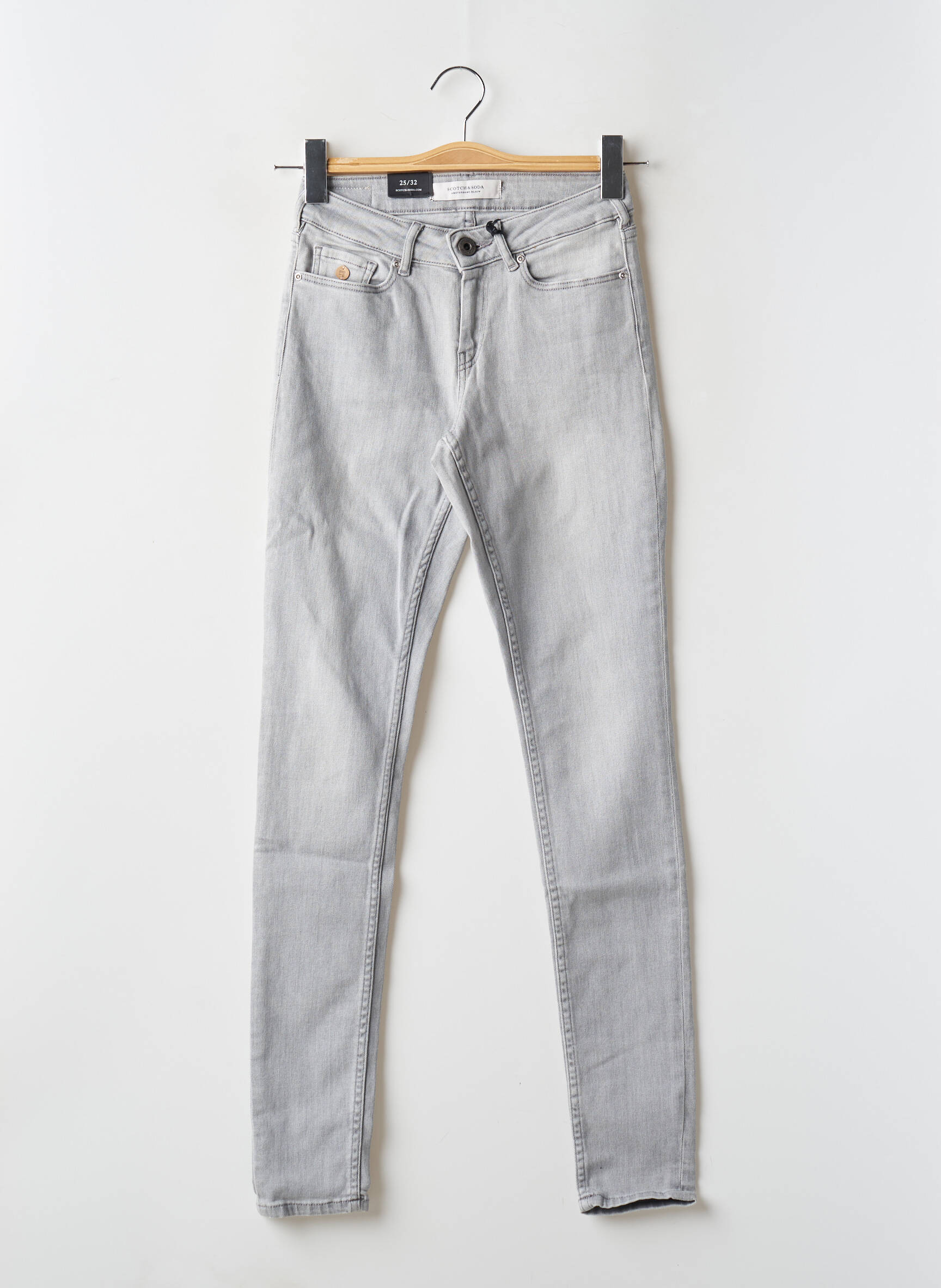 Lieknos džinsai pilka SCOTCH & SODA moteris