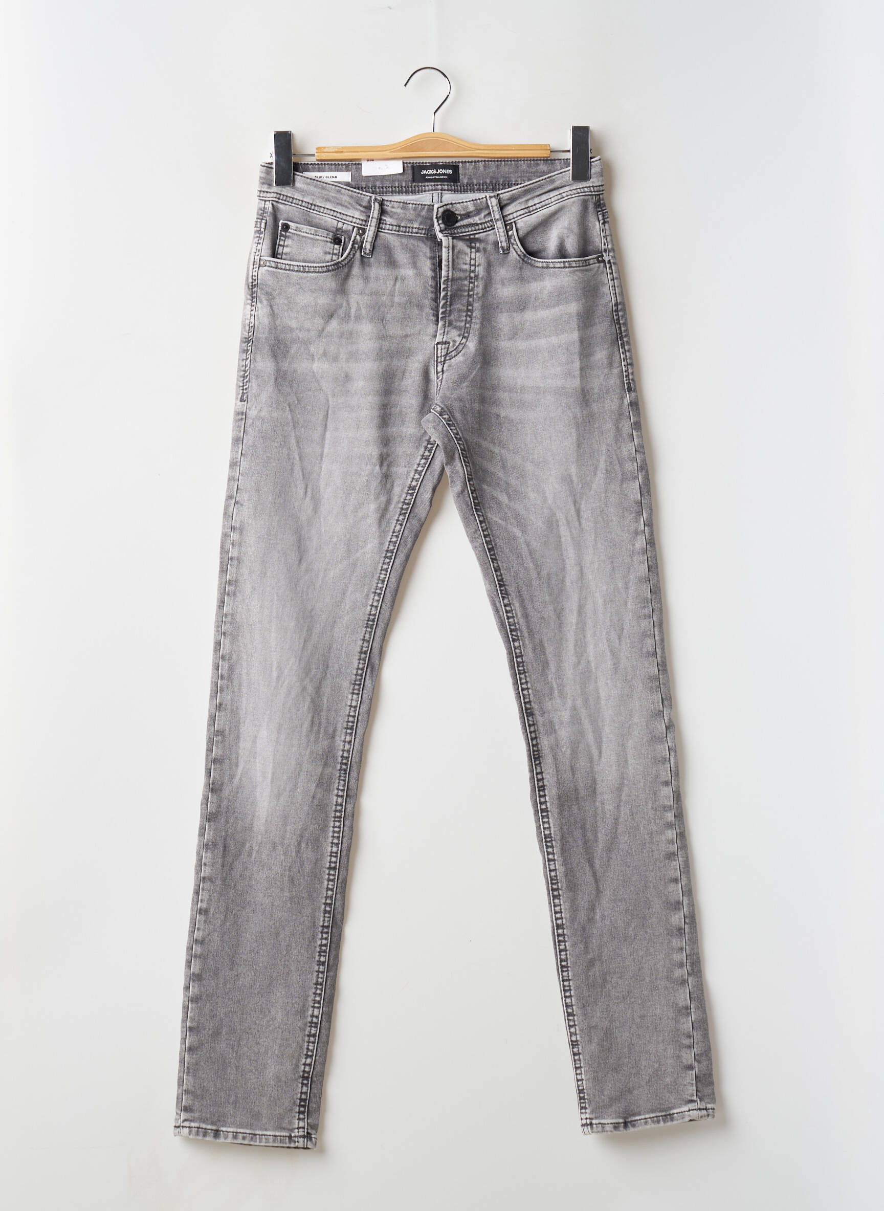 Lieknos džinsai pilka JACK & JONES vyras