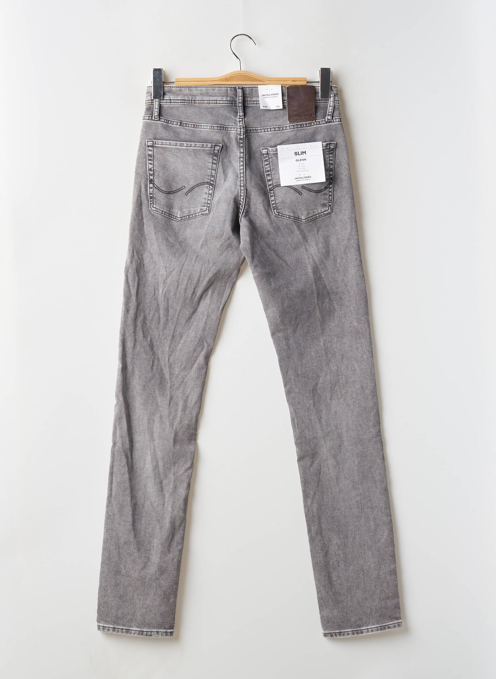 Lieknos džinsai pilka JACK & JONES vyras