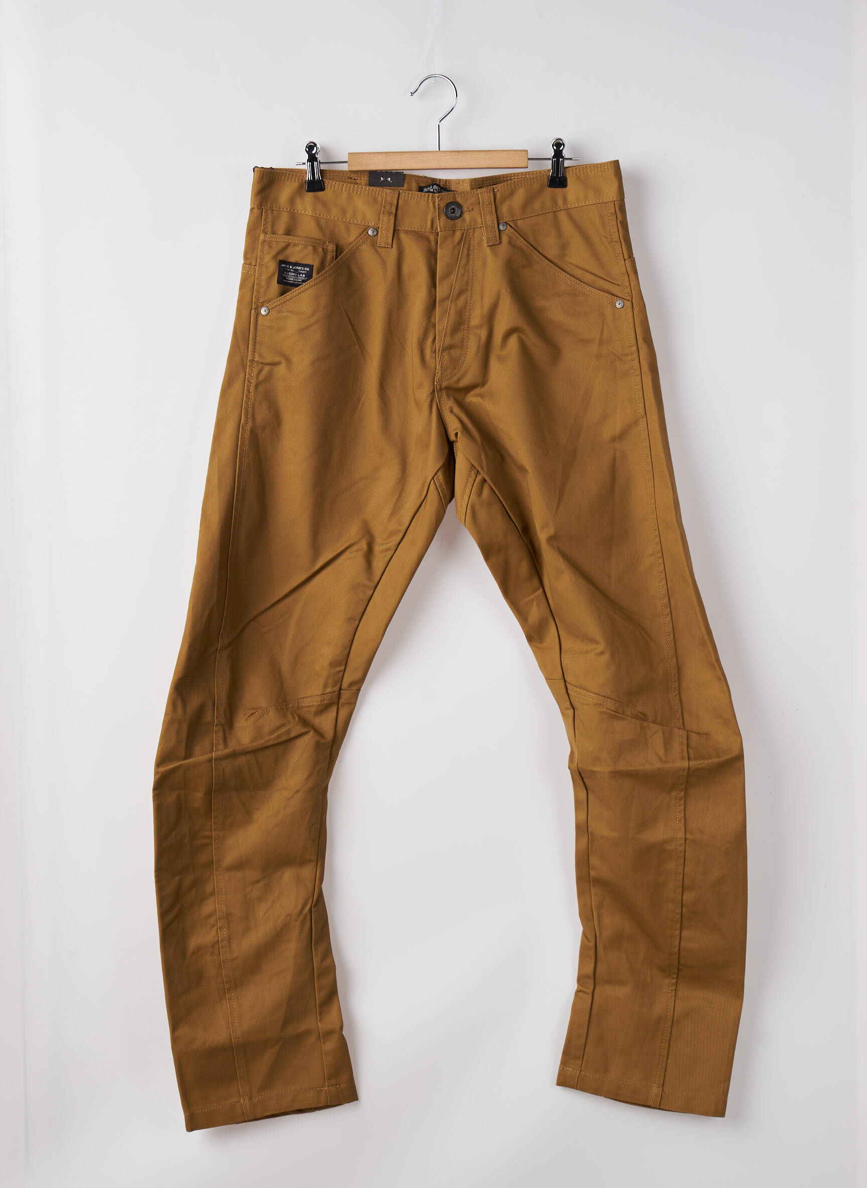 Lieknos kelnės rudas JACK & JONES vyras