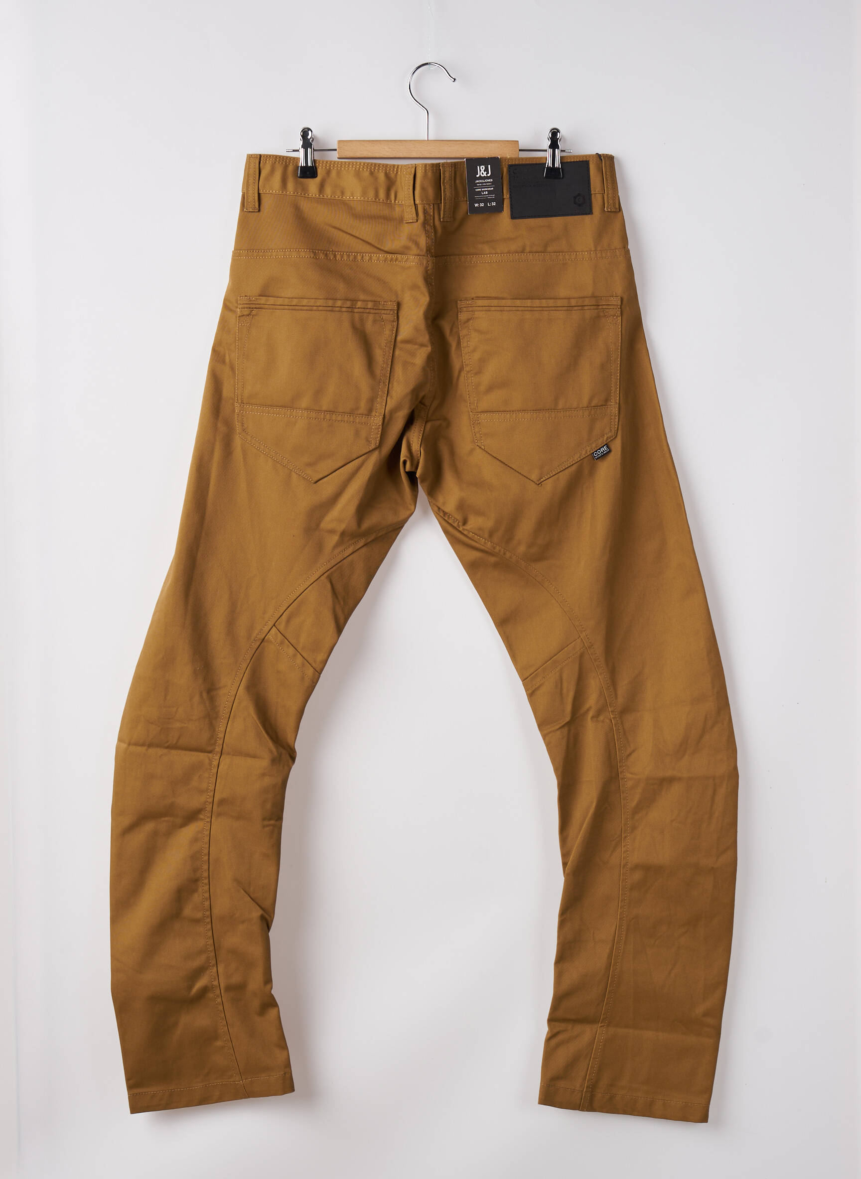 Lieknos kelnės rudas JACK & JONES vyras