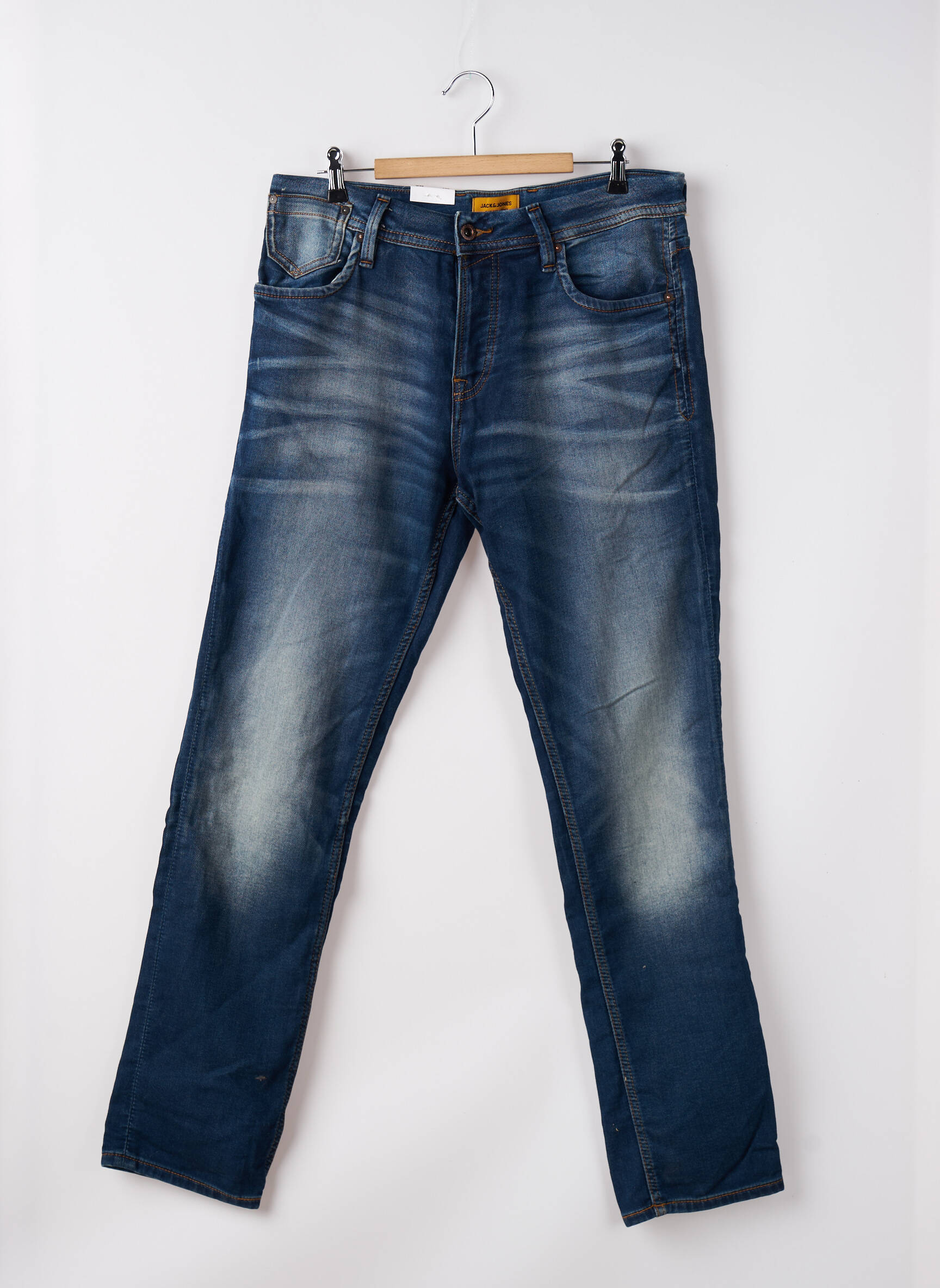 Lieknos džinsai mėlyna JACK & JONES vyras
