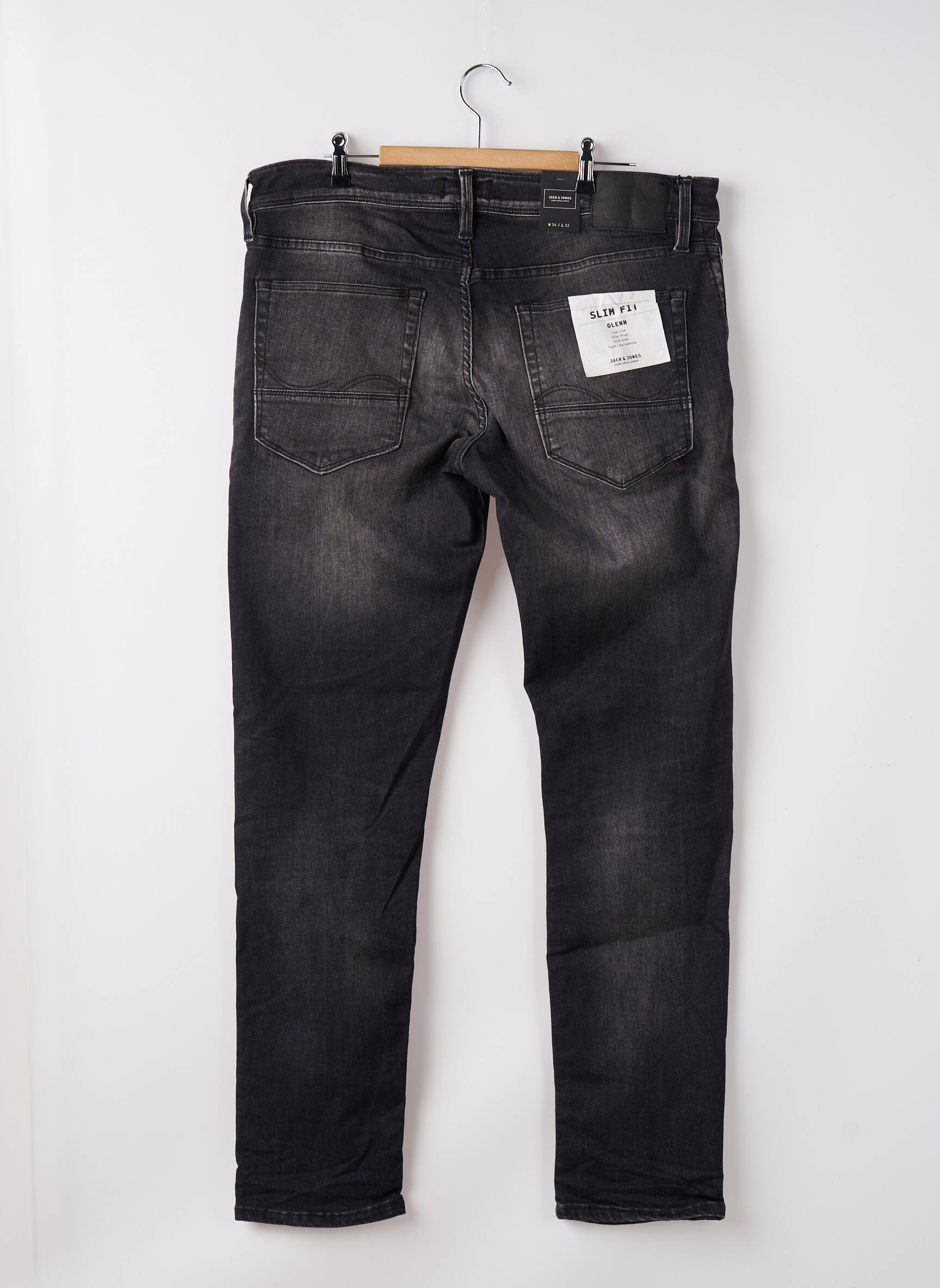 Lieknos džinsai juodas JACK & JONES vyras