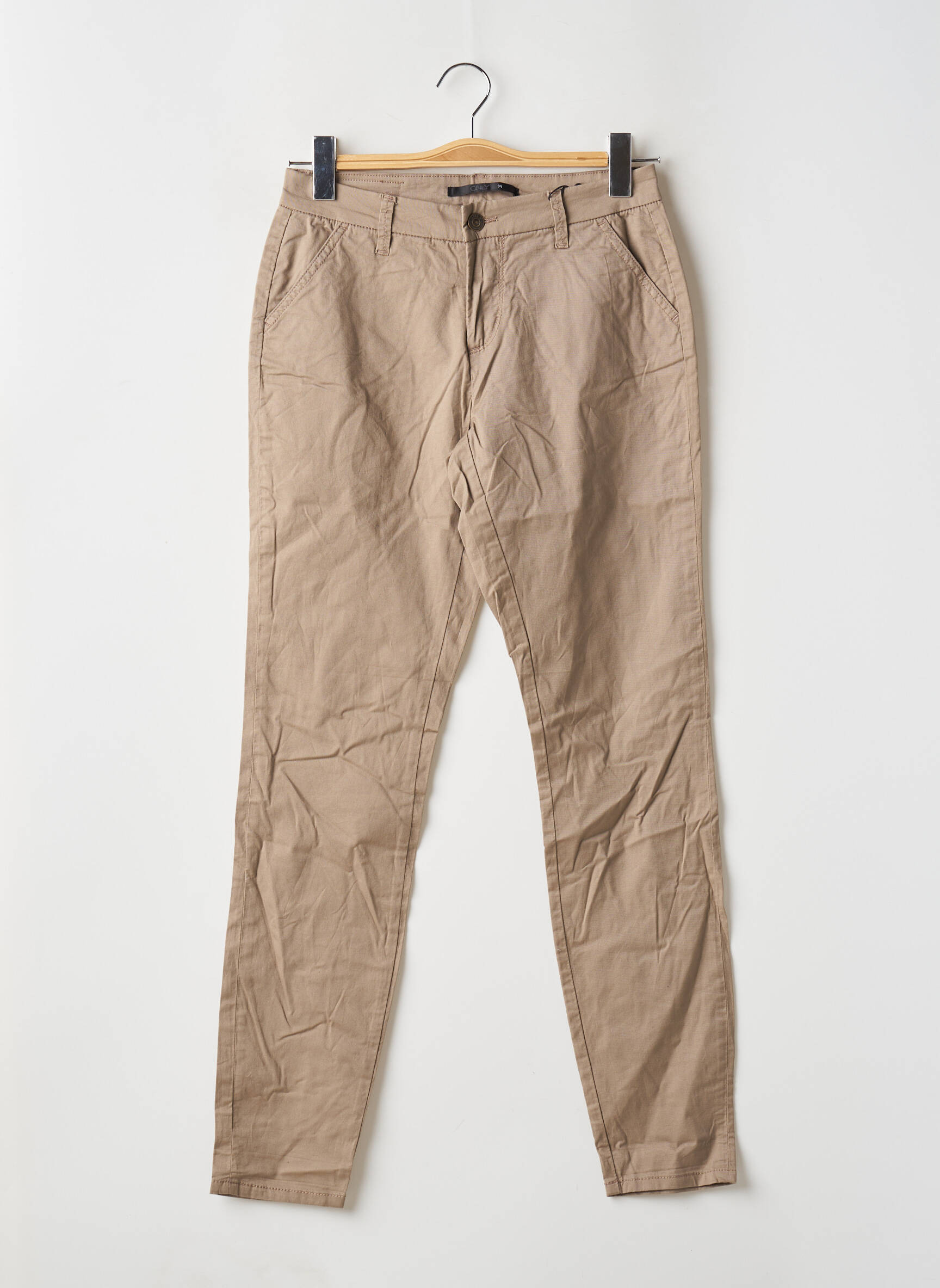 Chino kelnė rudas ONLY moteris