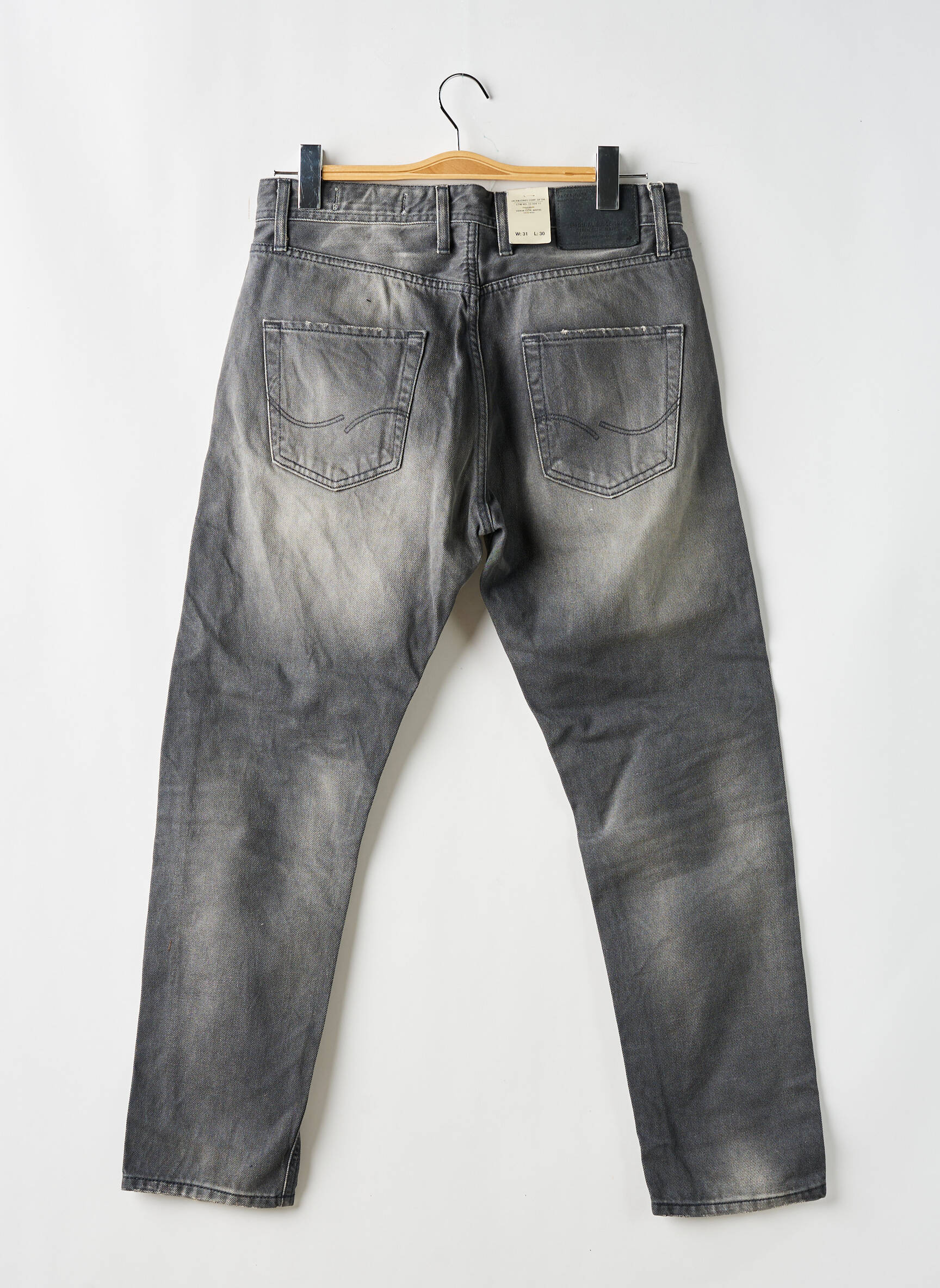 Lieknos džinsai pilka JACK & JONES vyras