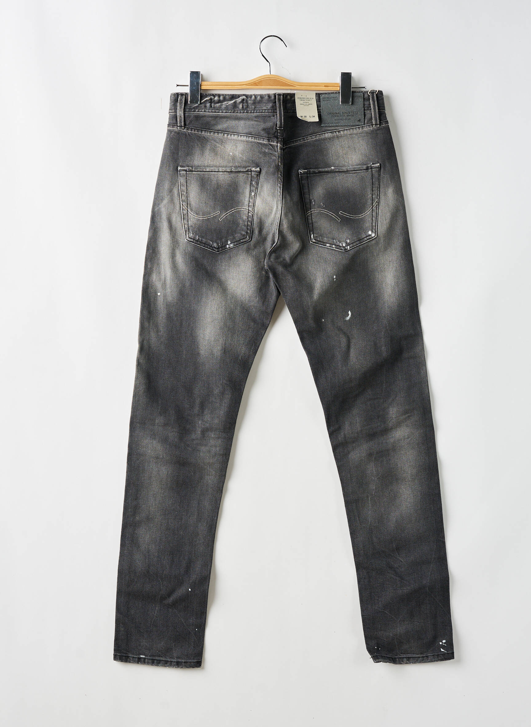 Lieknos džinsai pilka JACK & JONES vyras