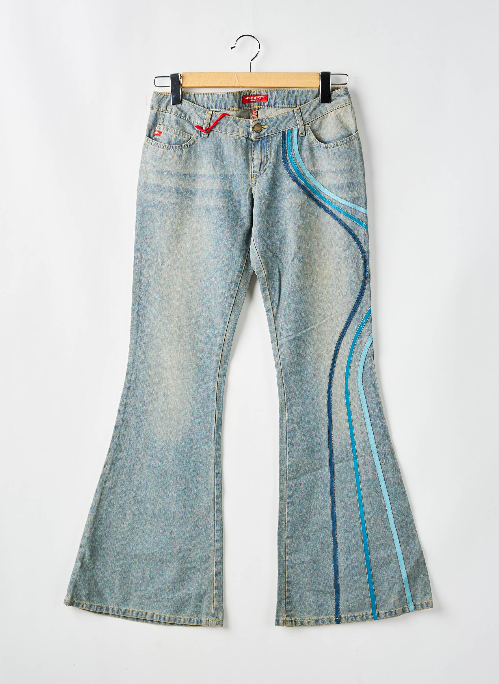 Bootcut džinsai kišenės mėlyna MISS SIXTY moteris