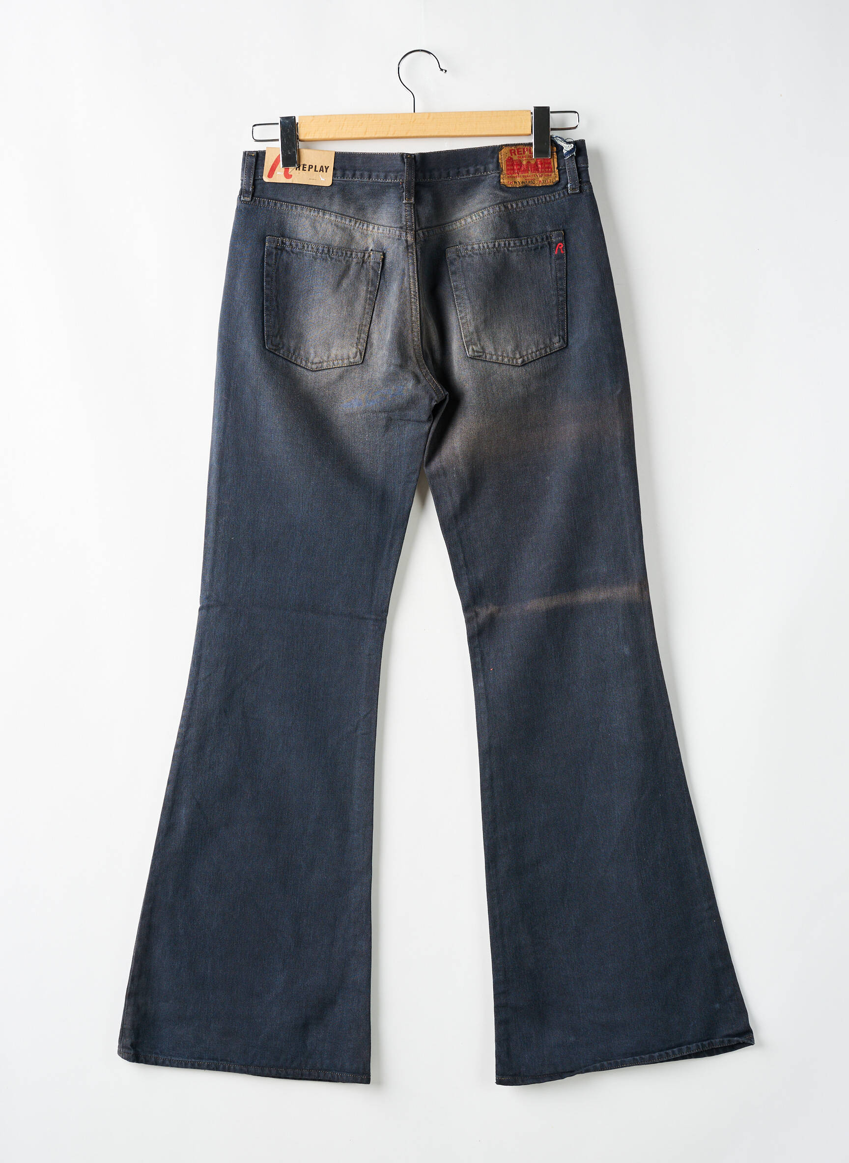 Bootcut džinsai kišenės pilka REPLAY moteris