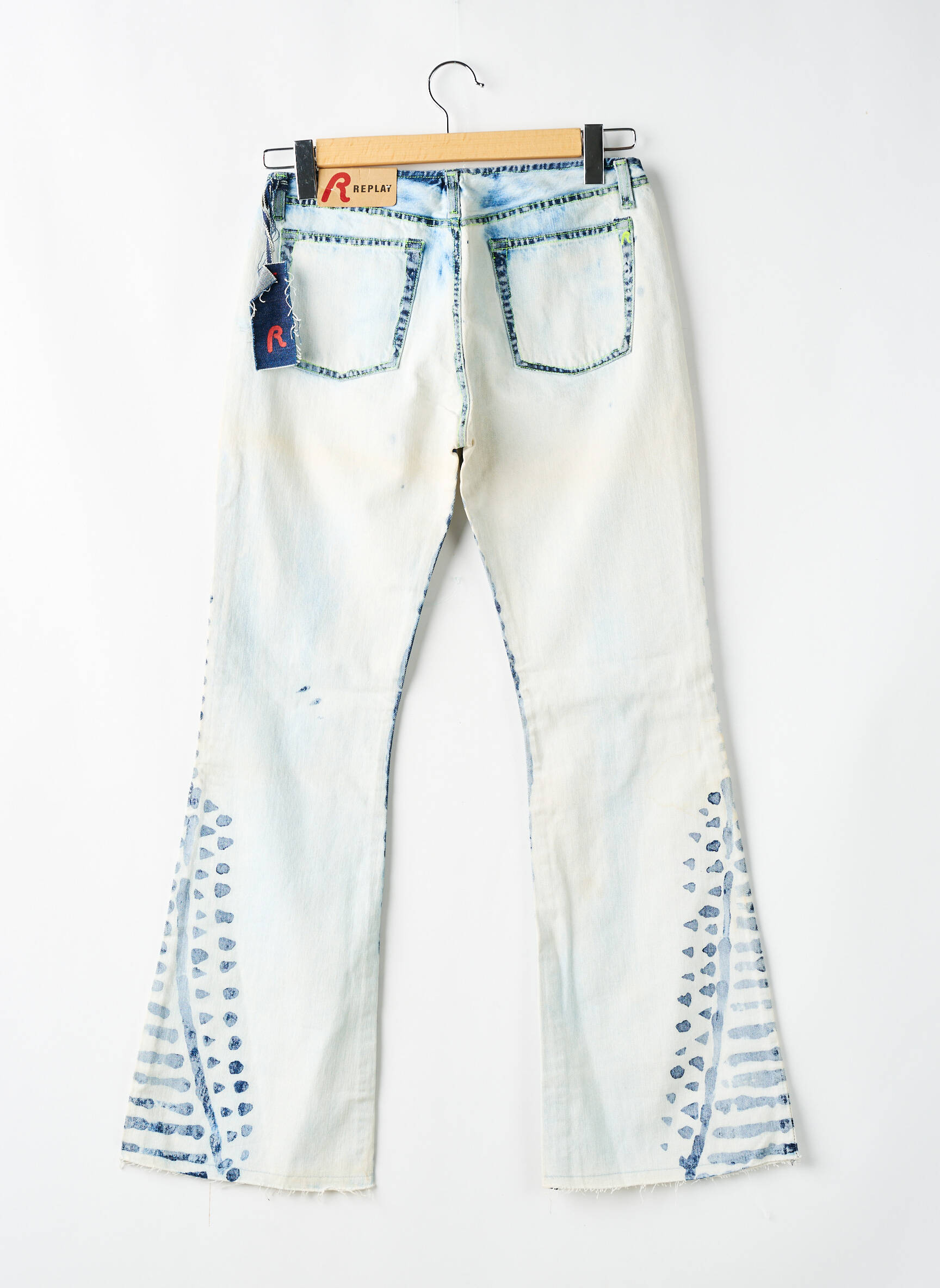 Bootcut džinsai kišenės mėlyna REPLAY moteris