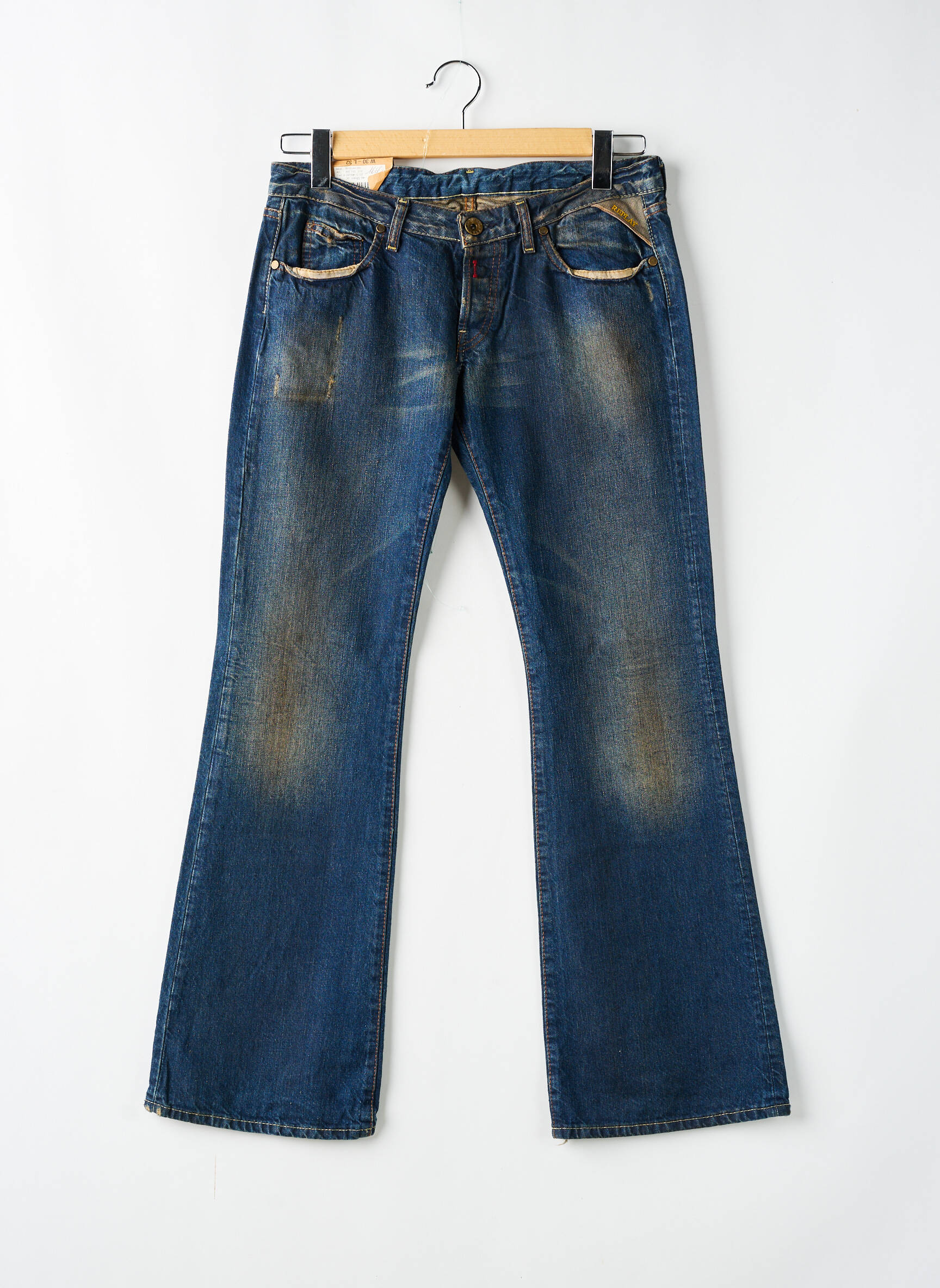 Bootcut džinsai kišenės mėlyna REPLAY moteris