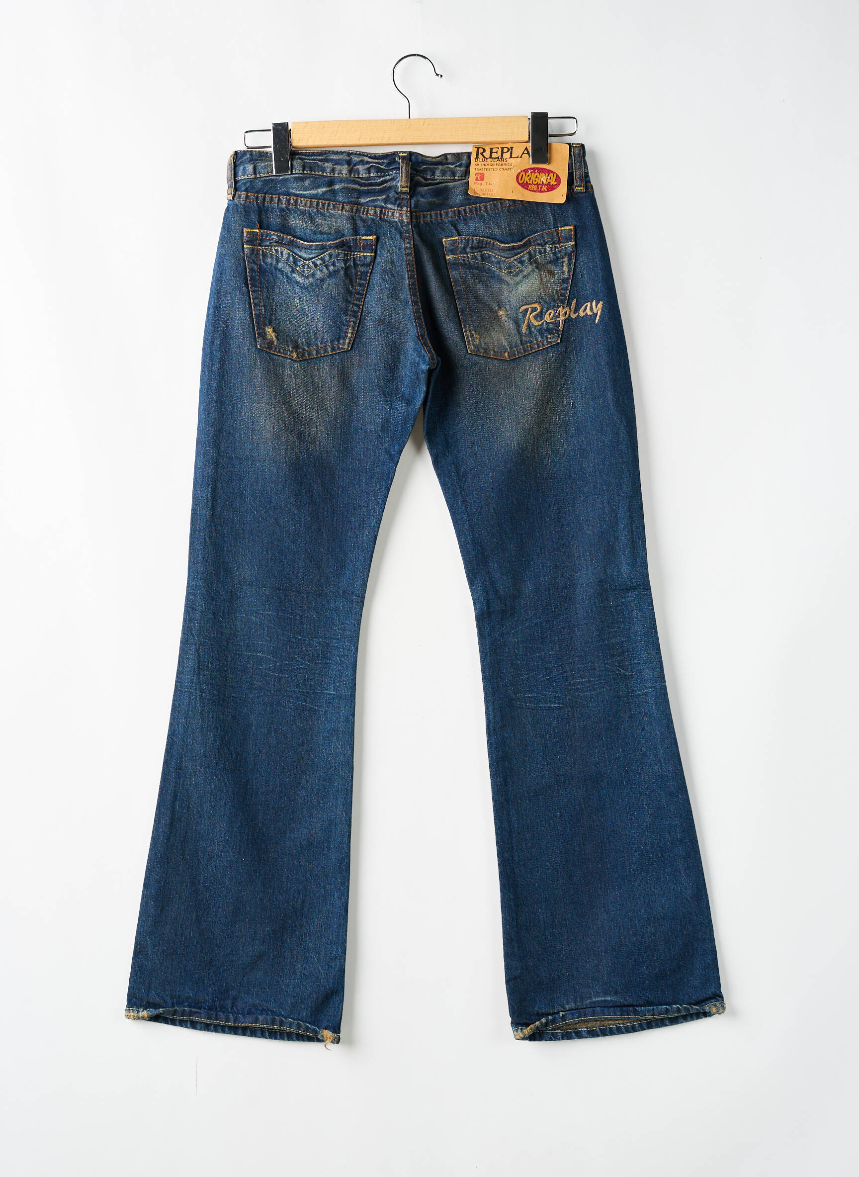 Bootcut džinsai kišenės mėlyna REPLAY moteris