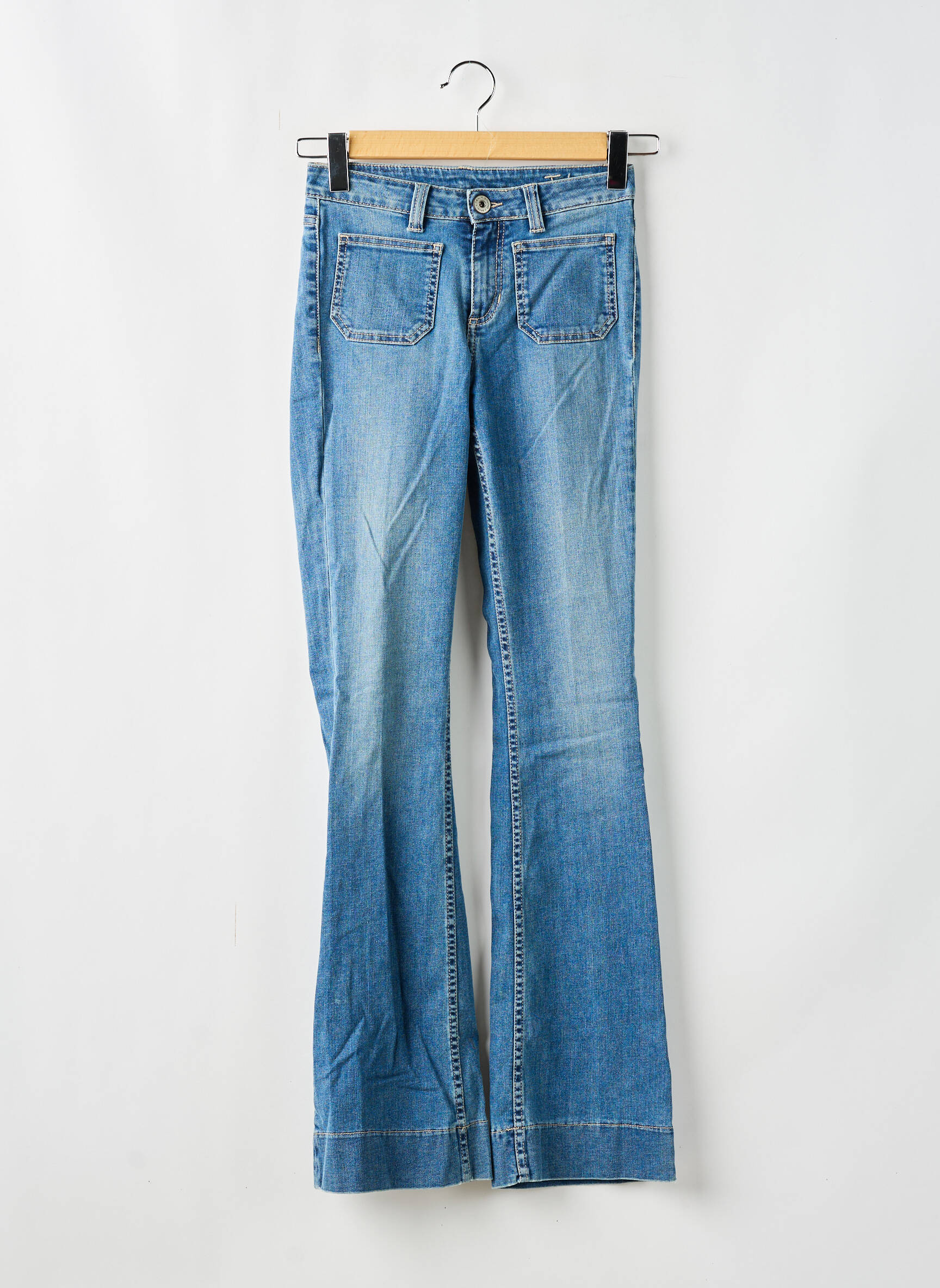 Flare tipo džinsai tamprumas normala dydis mėlyna DENIM STUDIO moteris