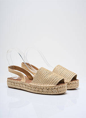 Espadrilės atvira pabaiga plokščias kulnas iki 3 cm bežinis ALOHAS moteris
