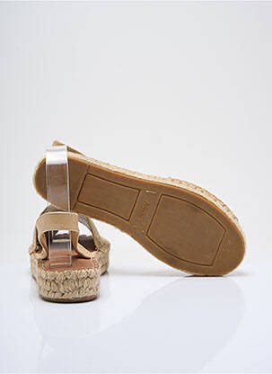 Espadrilės atvira pabaiga plokščias kulnas iki 3 cm bežinis ALOHAS moteris