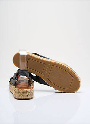 Espadrilės satino audinys plokščias kulnas iki 3 cm juodas ALOHAS moteris