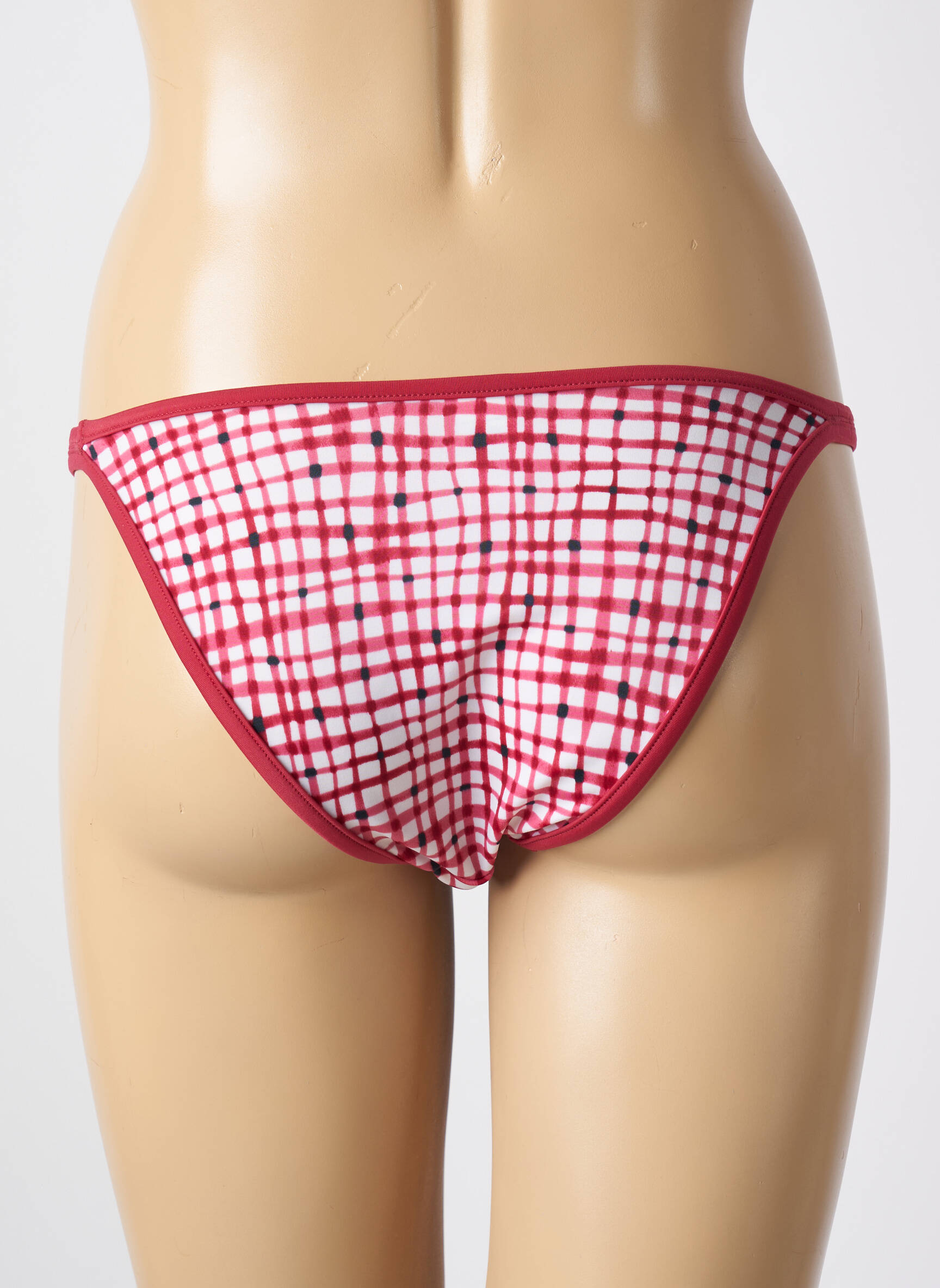 Maudymosi kelnaitės satino efektas bikini raudona TRIUMPH moteris