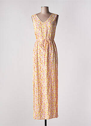 Ilga suknelė fantazijos raštas be rankų geltona VERO MODA moteris