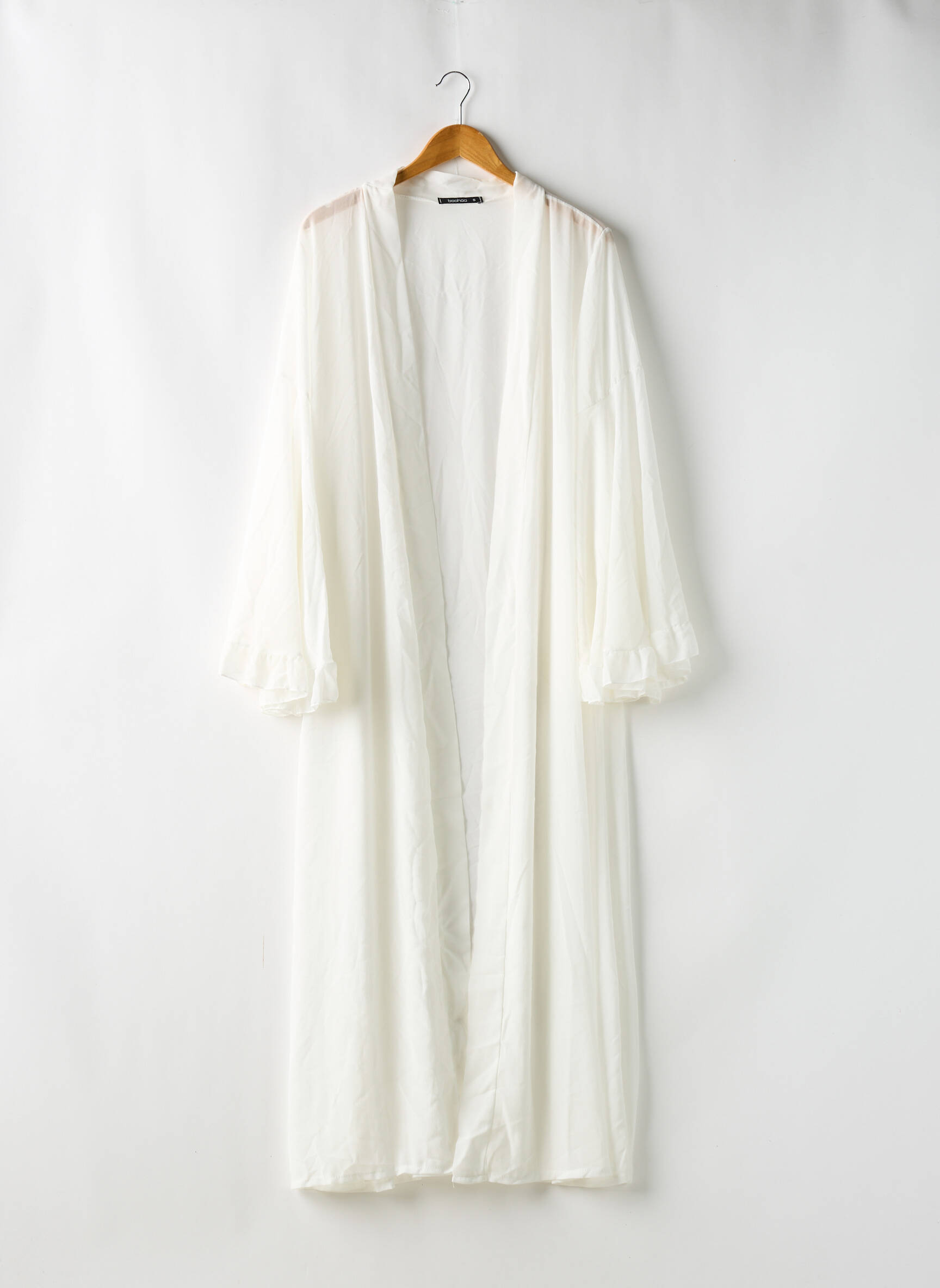 Kimono striukė lengva ir skaidri baltas BOOHOO moteris