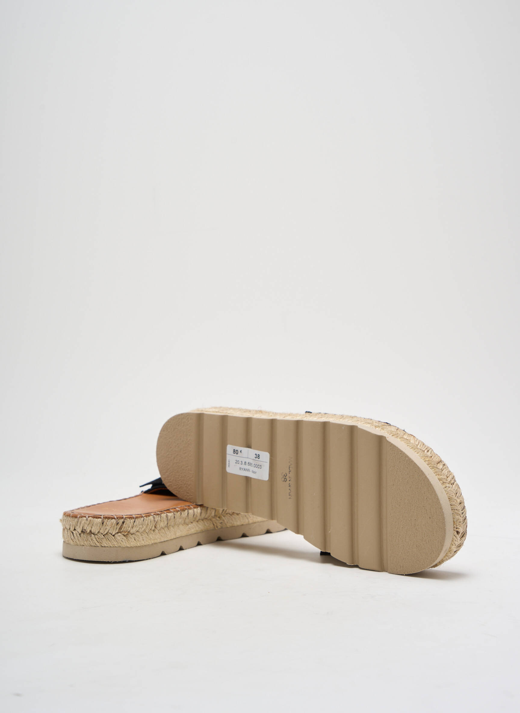 Espadrilės nubuko audinys plokščias kulnas iki 3 cm juodas BOCAGE moteris