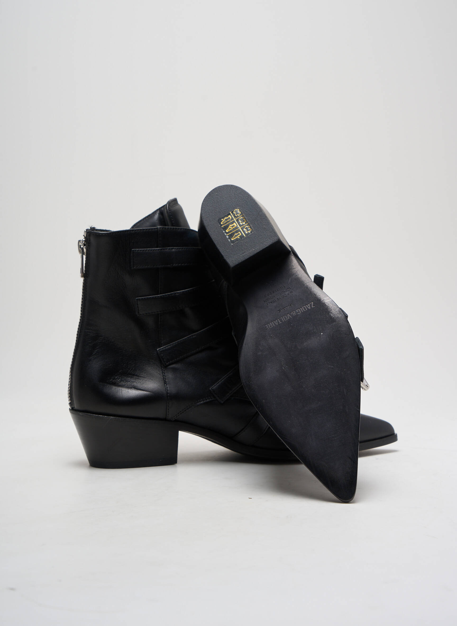 Batai/botai lygus audinys kulnas nuo 4 iki 6 cm juodas ZADIG & VOLTAIRE moteris