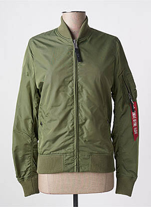 Striukė satino efektas žalias ALPHA INDUSTRIES moteris