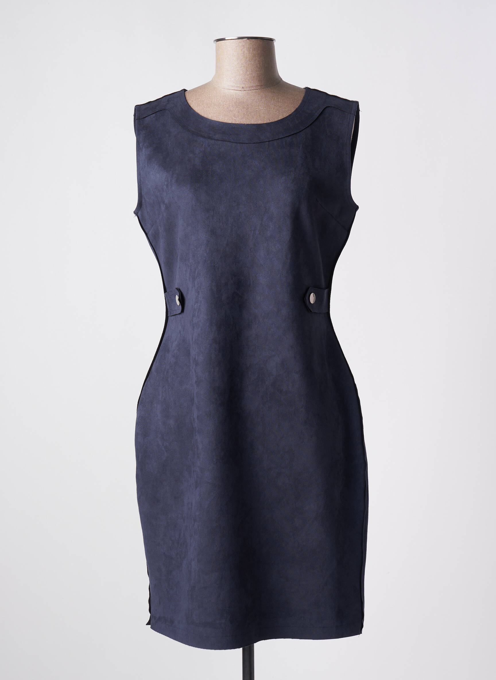 Pusilgių suknelė be rankų be rankų mėlyna HF WOMAN COLLECTION moteris