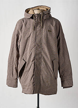 Parka bordo apdailos rankogaliai su gobtuvu pilka RAGWEAR vyras
