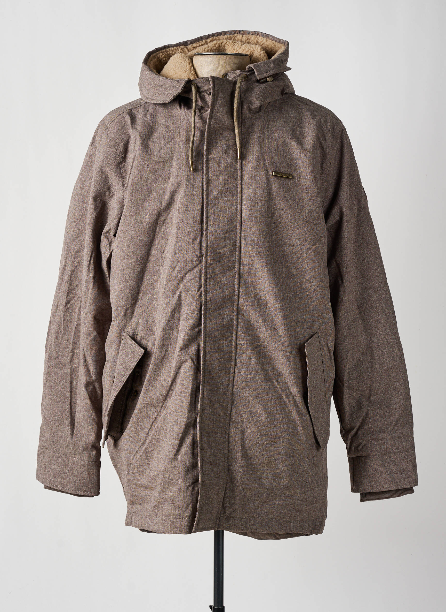 Parka bordo apdailos rankogaliai su gobtuvu pilka RAGWEAR vyras