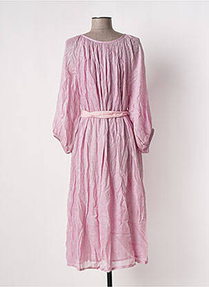 Pusilgių suknelė 3/4 rankovės 3/4 rankovės rožinė SUNDRESS moteris