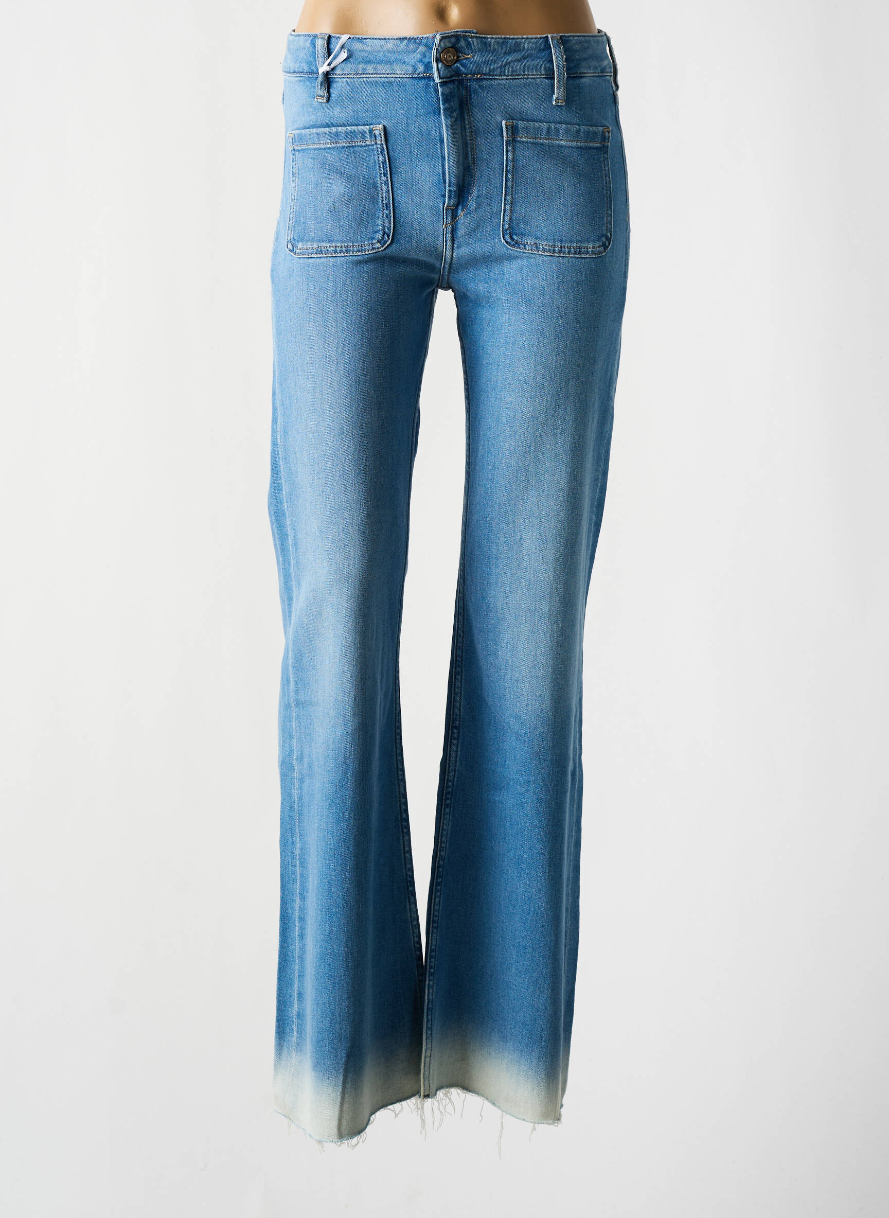Flare tipo džinsai tamprumas aukšta talija mėlyna TEDDY SMITH moteris