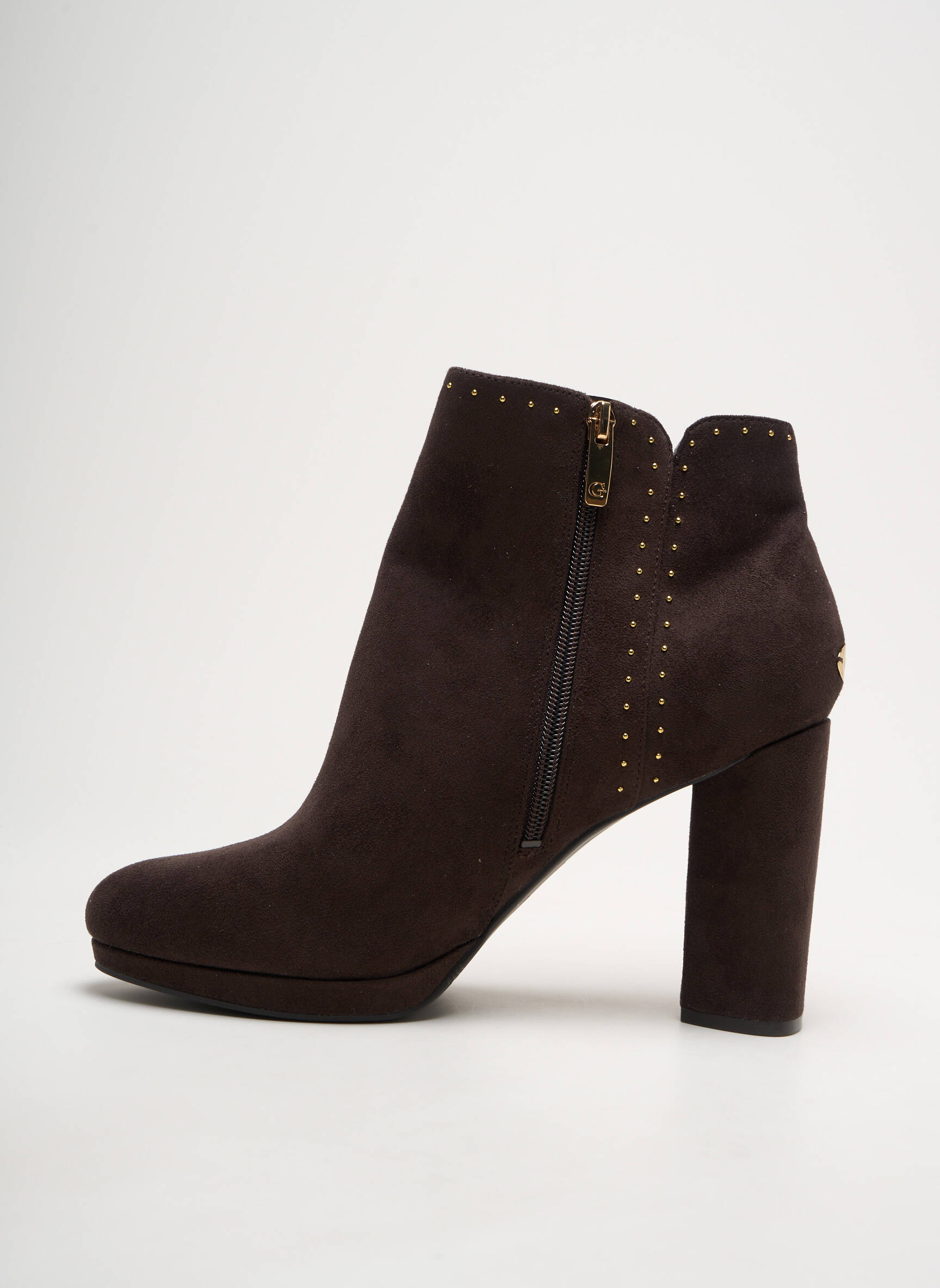 Batai/botai užtrauktukas uždarymas kulnas nuo 7 iki 9 cm rudas GUESS moteris