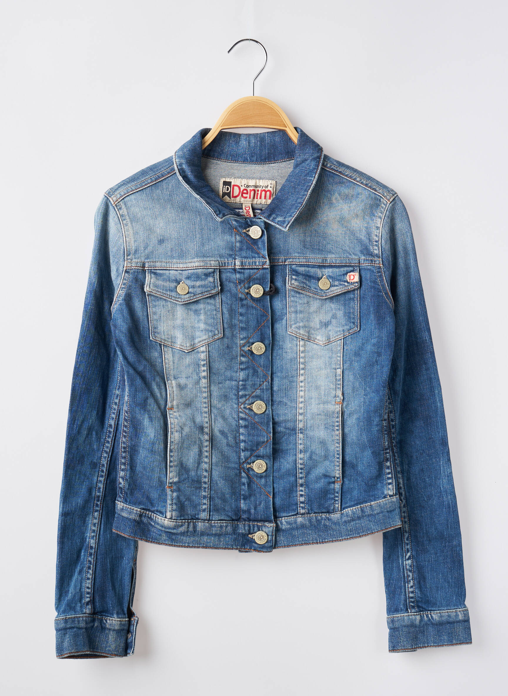 Kasdienis švarkas kišenės mėlyna ID COMMUNITY OF DENIM moteris