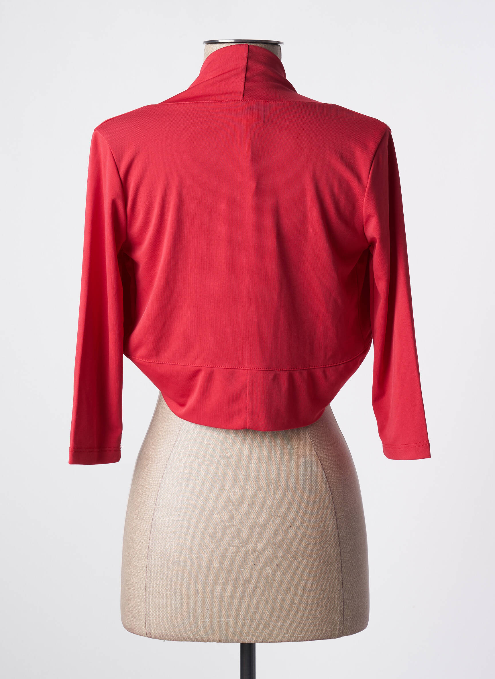 Bolero satino efektas raudona ELEONORA AMADEI moteris
