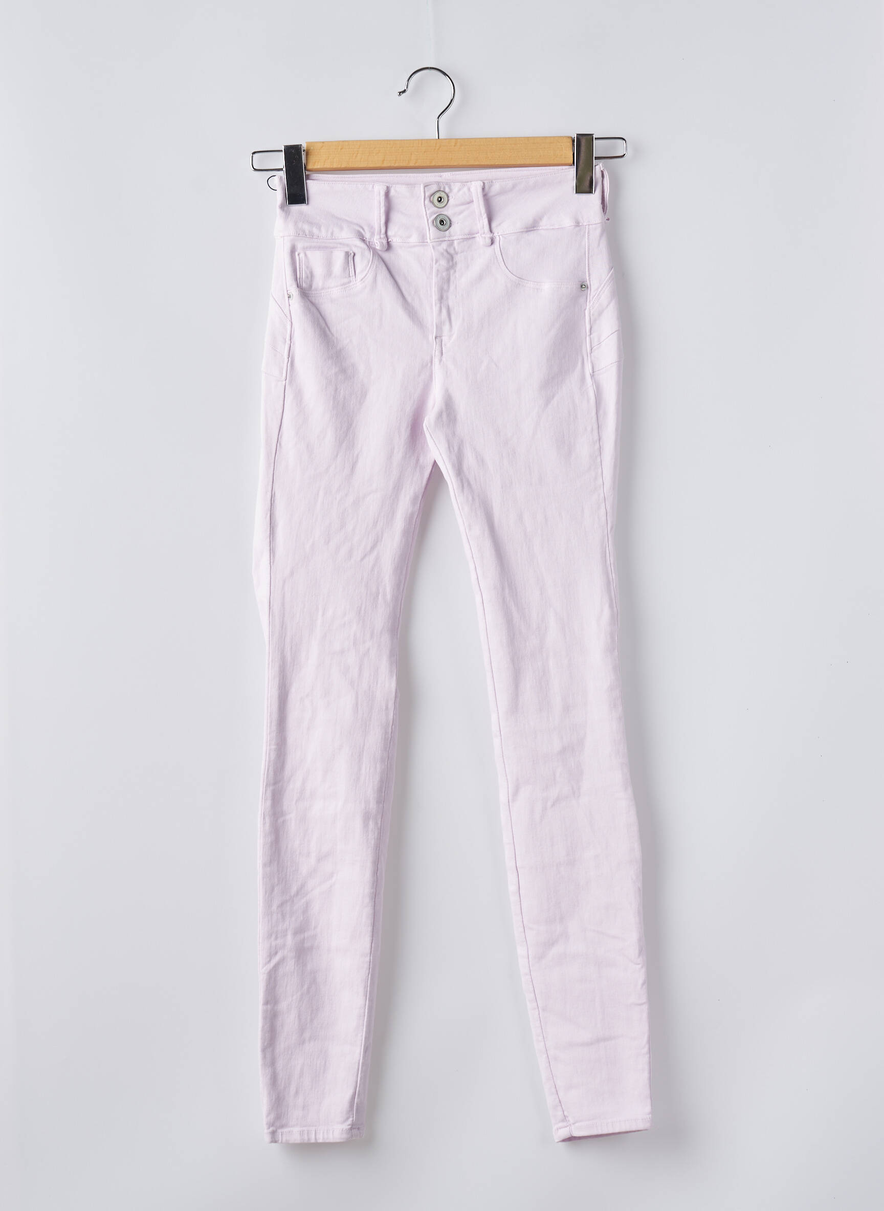 Lieknos džinsai push-up normala dydis violetinis ONE SIZE FILTS ALL moteris
