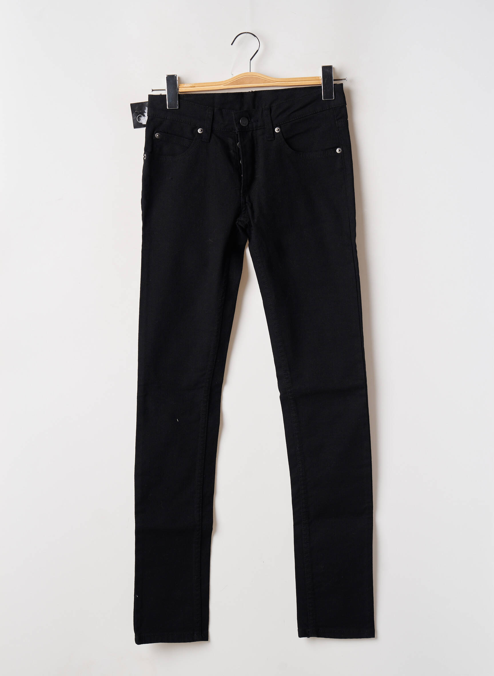 Lieknos kelnės kišenės juodas CHEAP MONDAY moteris