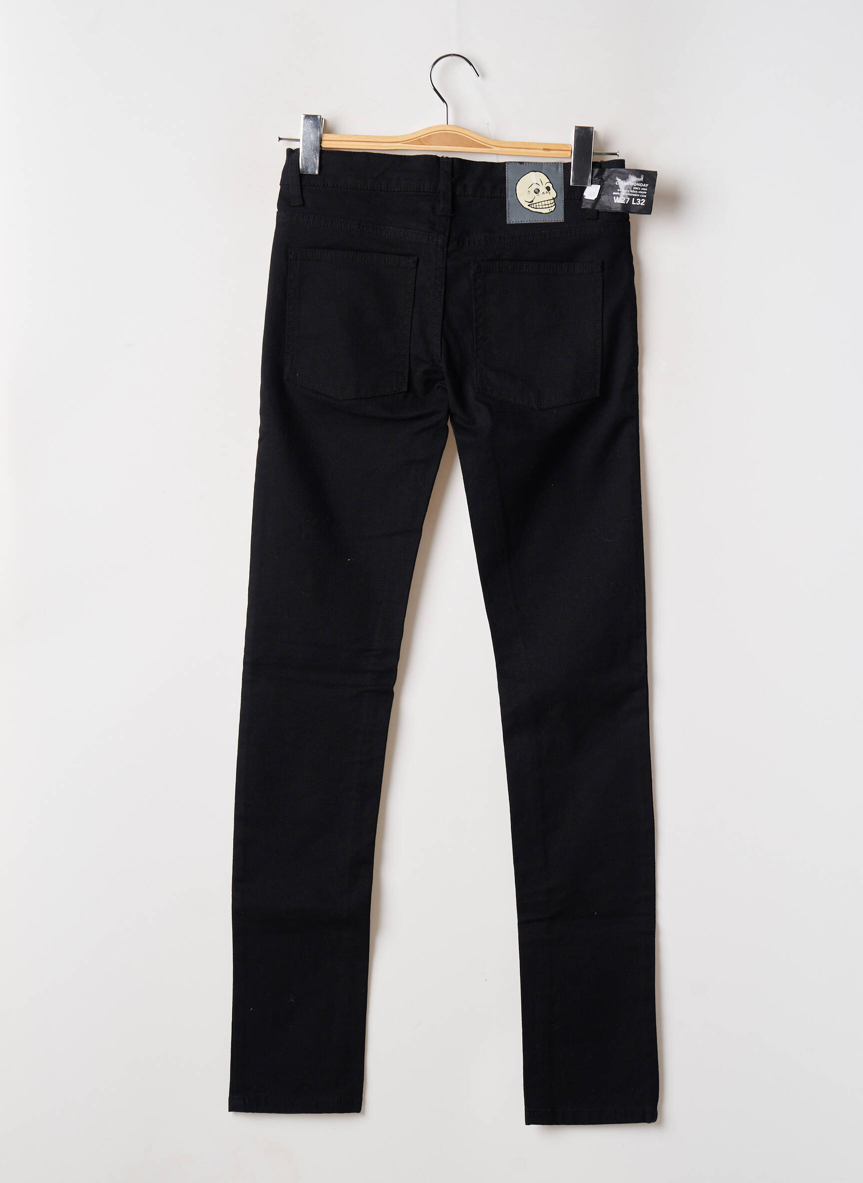 Lieknos kelnės kišenės juodas CHEAP MONDAY moteris