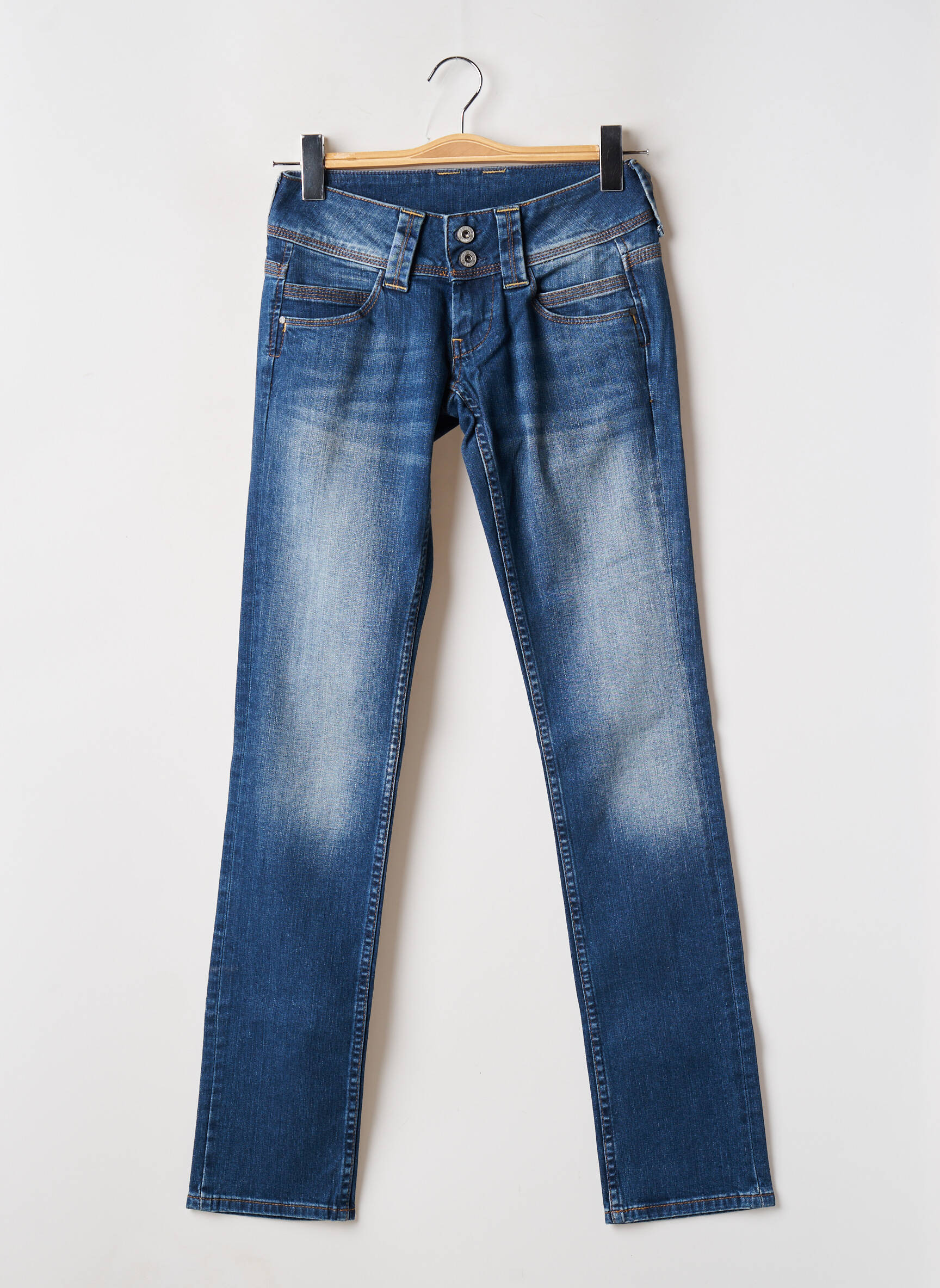 Lieknos džinsai kišenės mėlyna PEPE JEANS moteris