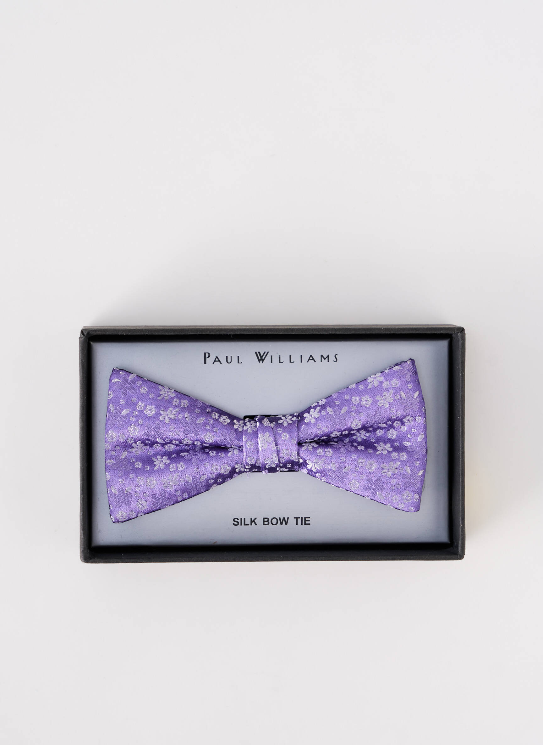 Kaklaraištis papillon gėlių raštas violetinis PAUL WILLIAMS vyras